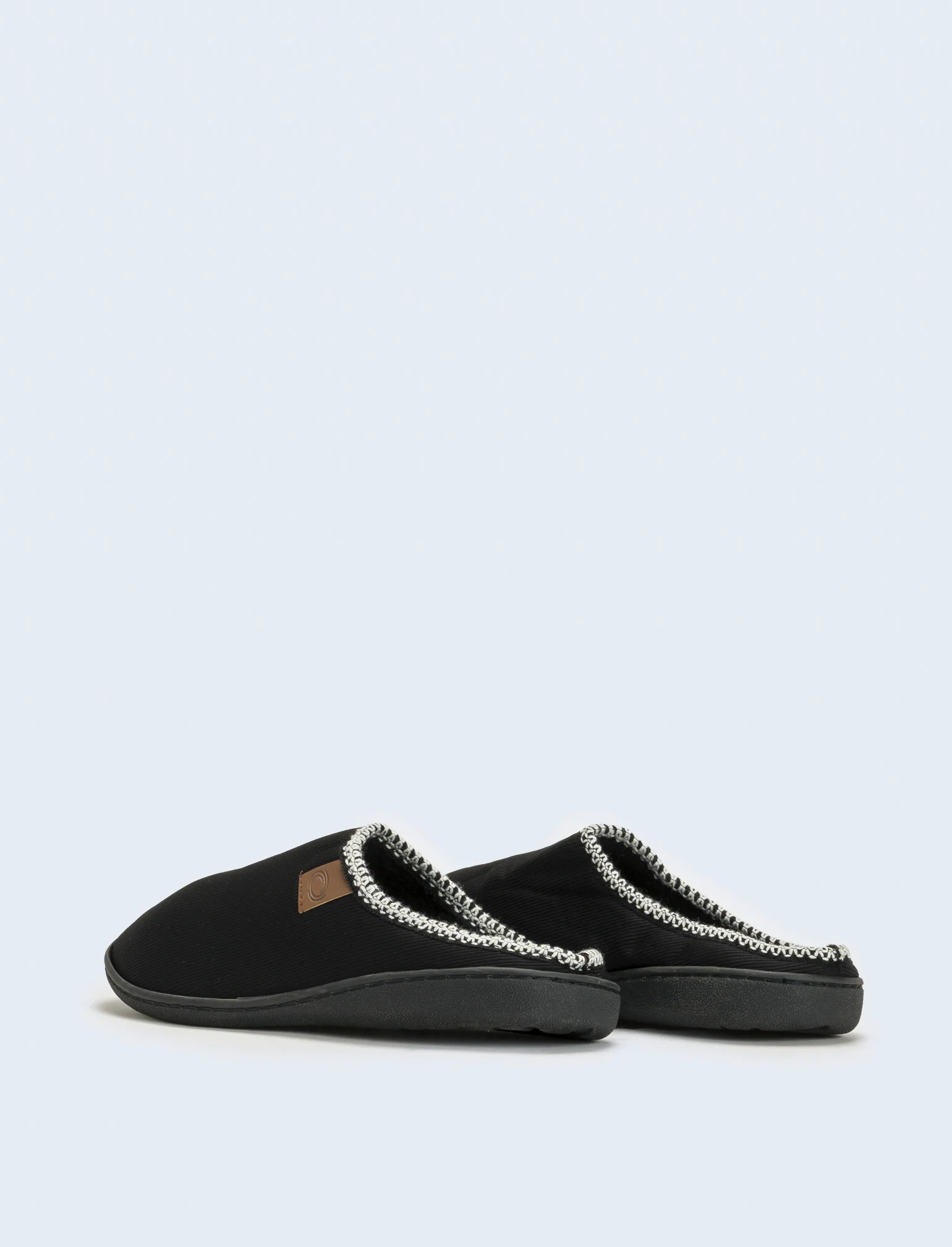 Pantofola da uomo con suola alta - Nero - Image 2