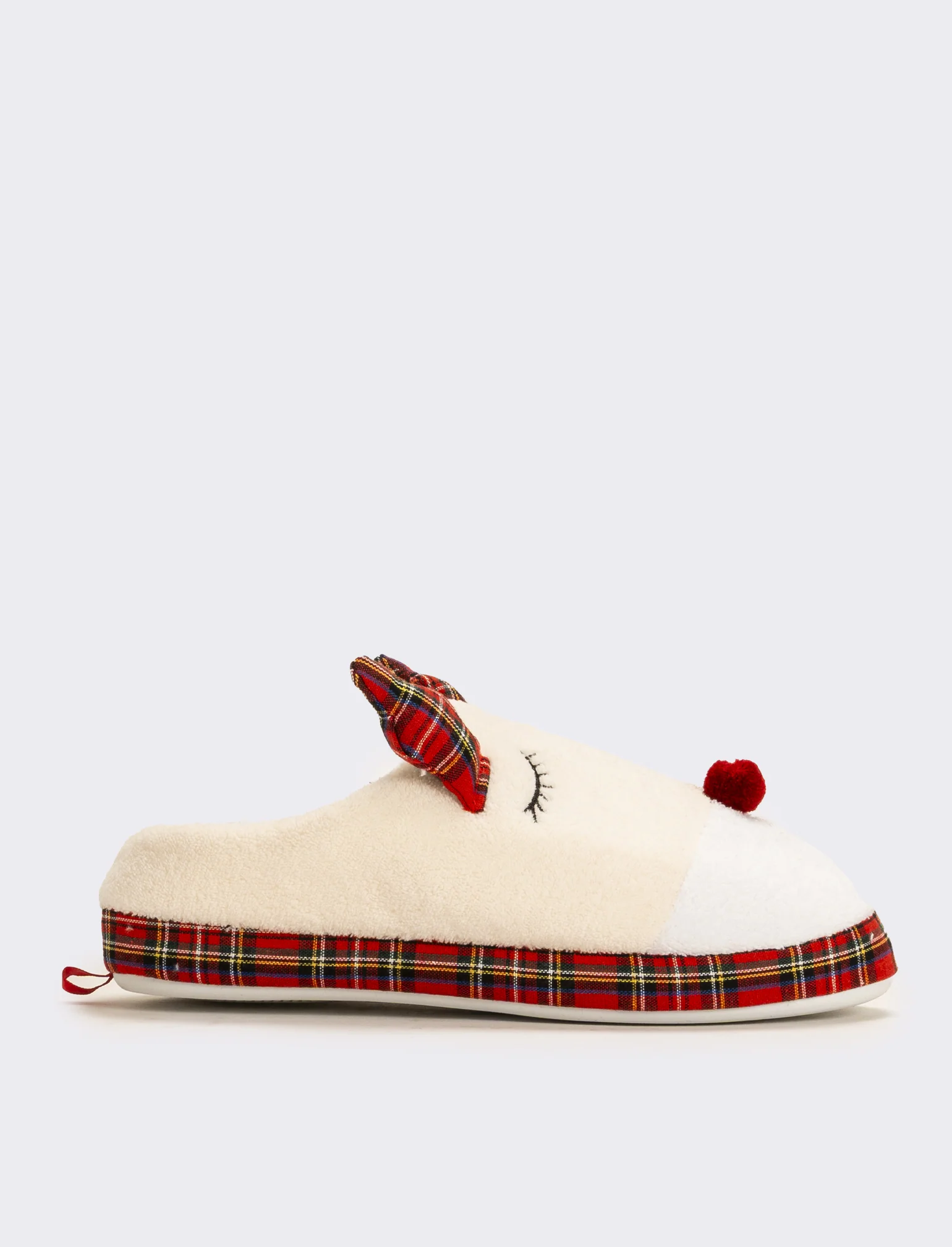 Pantofola natalizia da donna - Beige