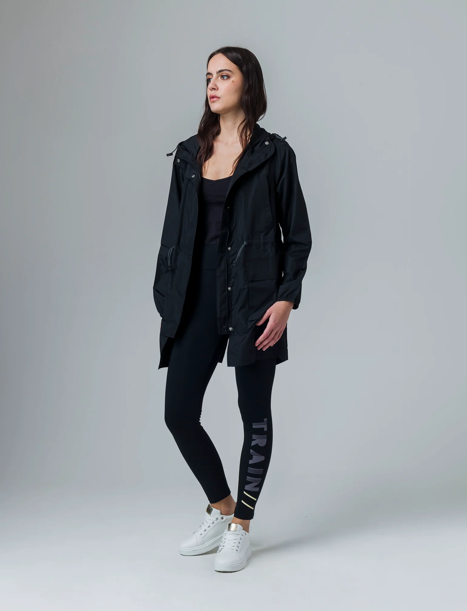 Parka con cappuccio da donna - Nero - Image 2