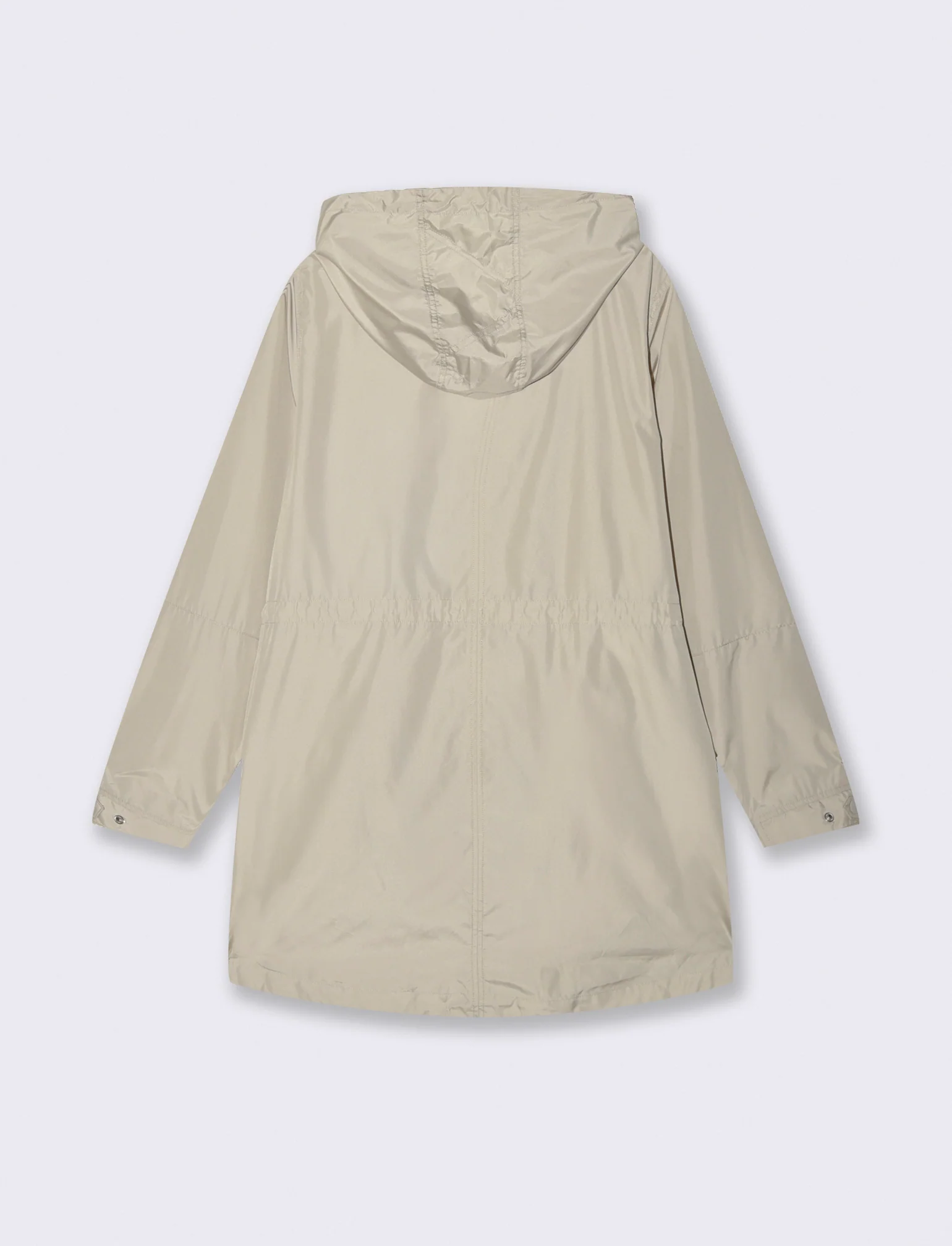 Parka Ripiegabile con Cappuccio e Zip - Beige grano - Image 5