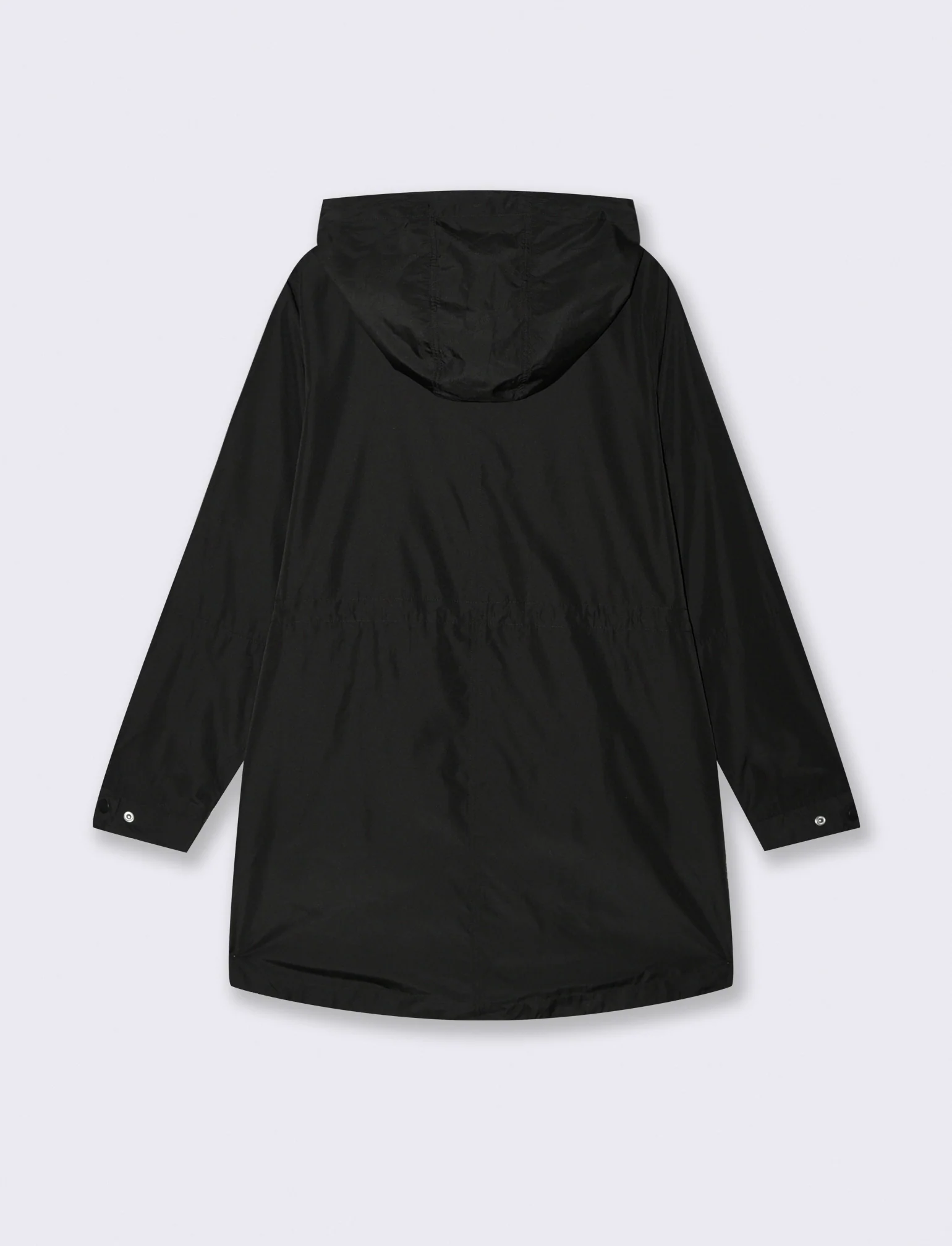 Parka Ripiegabile con Cappuccio e Zip - Nero - Image 2
