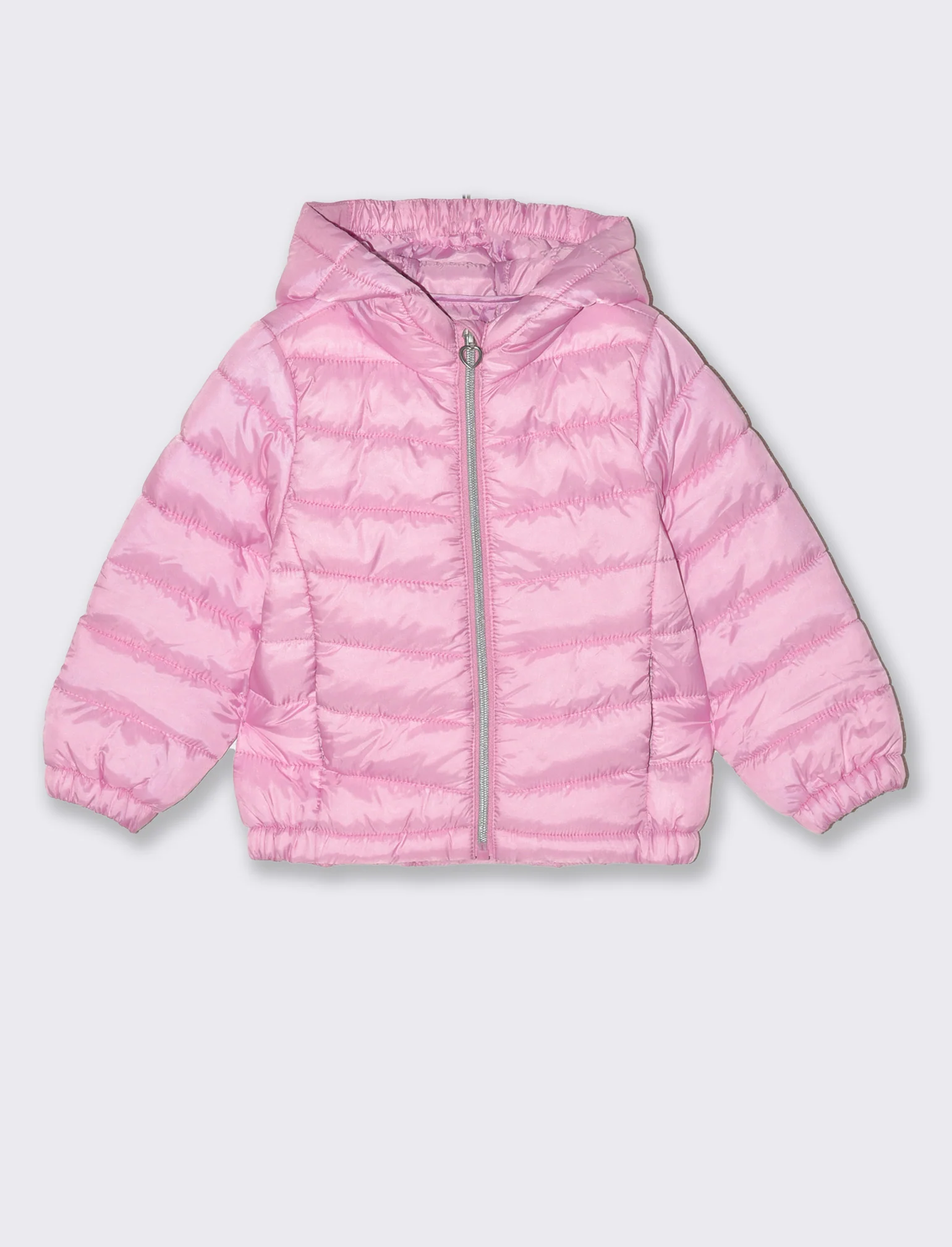 Piumino leggero con zip da neonata - Rosa