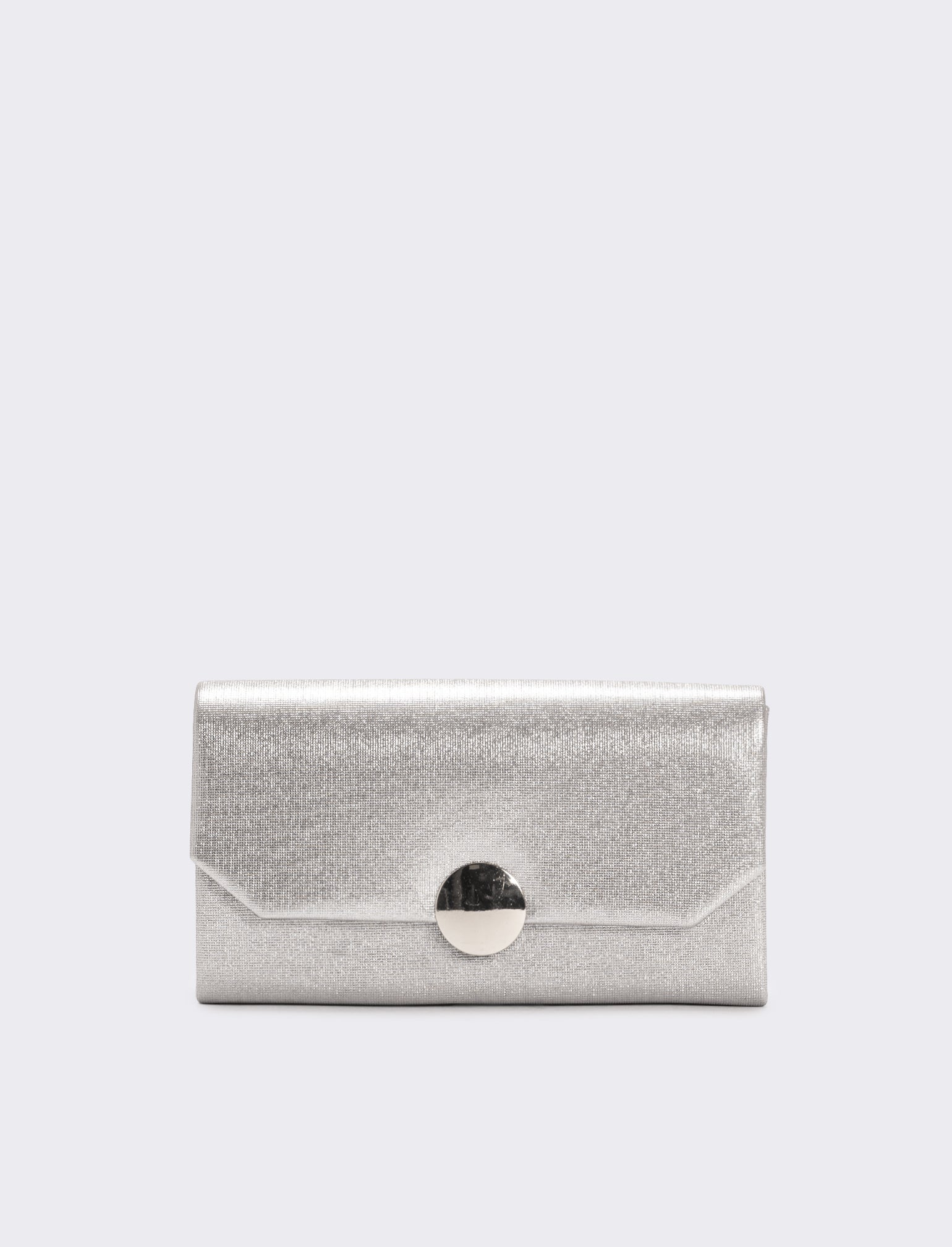 Pochette donna glitter con tracolla - Argento