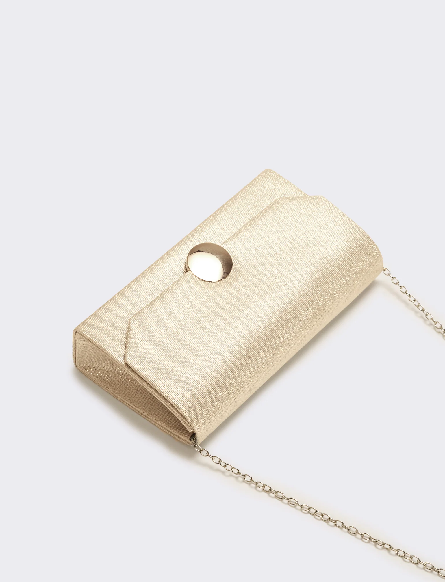 Pochette donna glitter con tracolla - Oro - Image 2