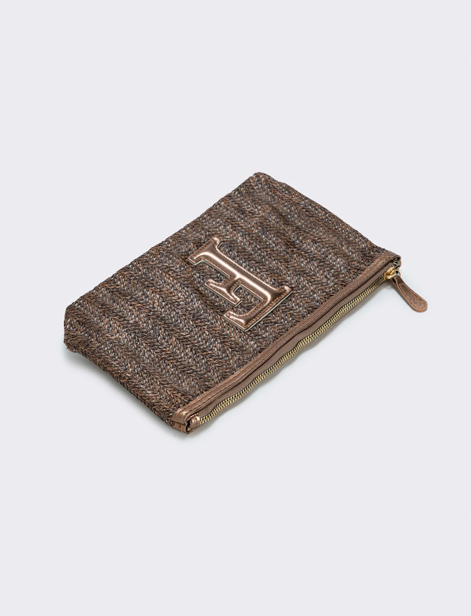 Pochette effetto paglia con lettera - var 3 - Image 2