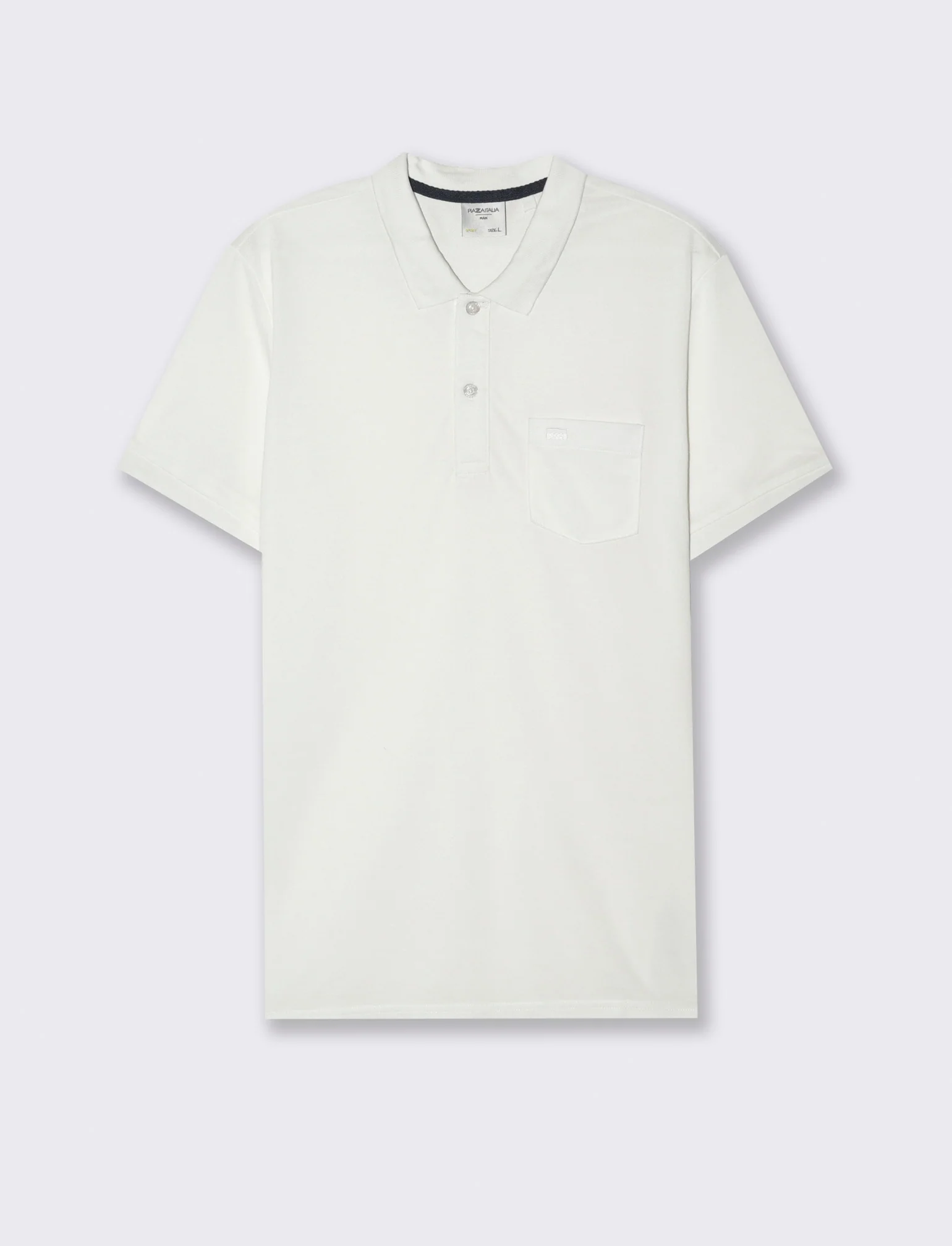 Polo basica con taschino da uomo - Bianco - Image 4