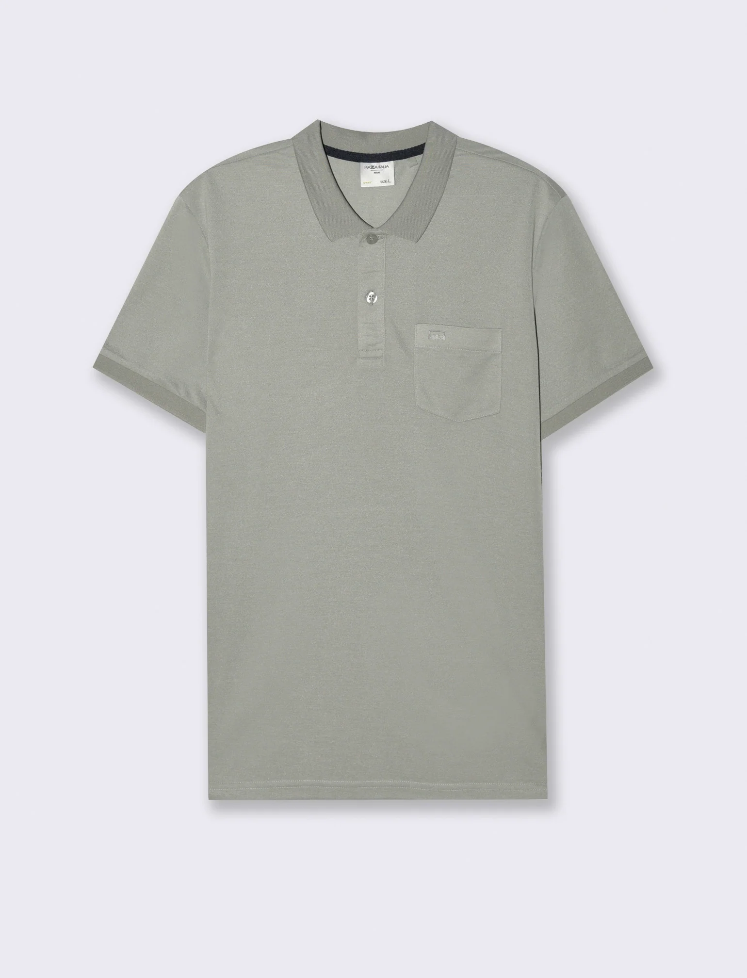 Polo basica con taschino da uomo - Verde - Image 4