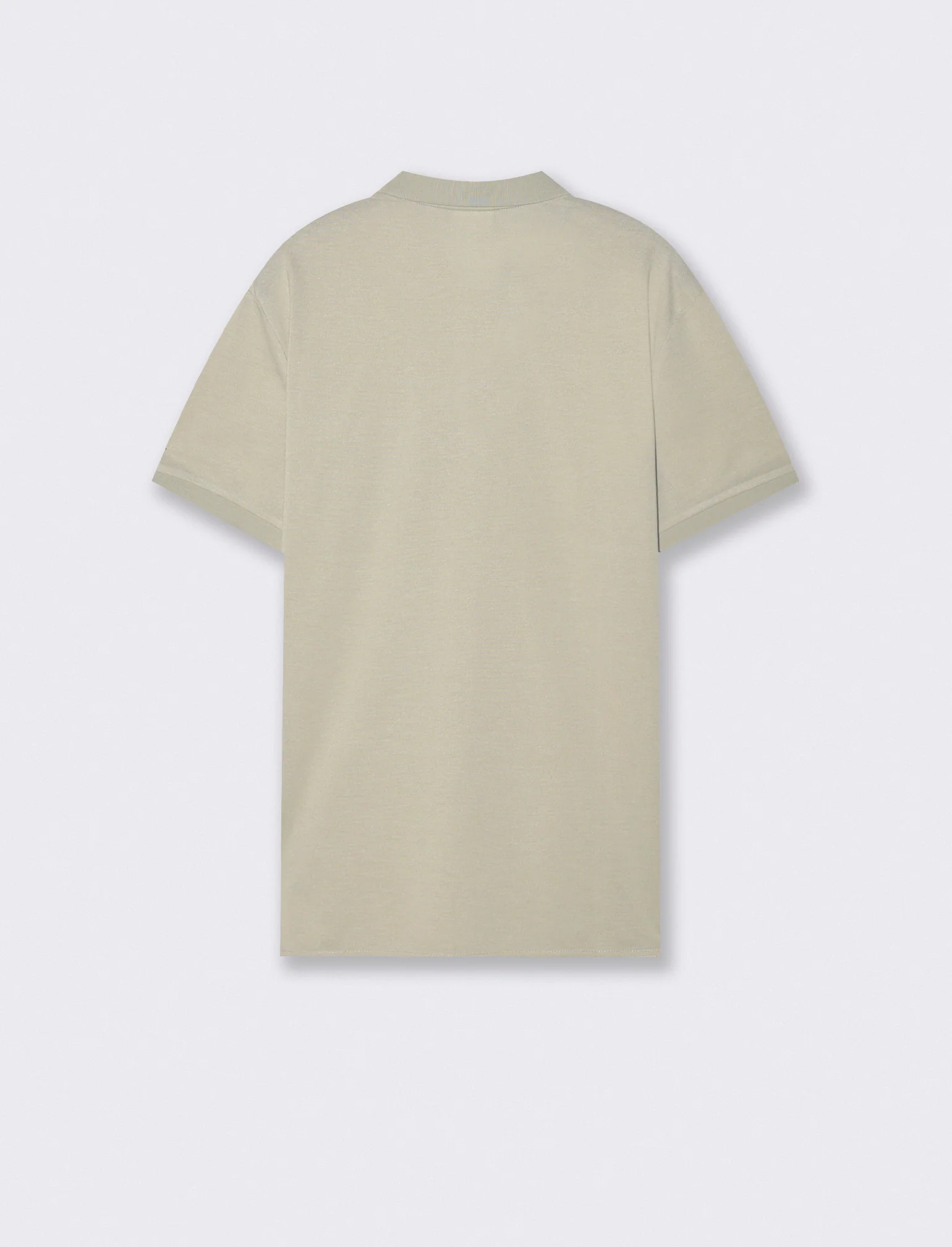 Polo basica con taschino e maniche corte - Grigio ghiaccio - Image 2