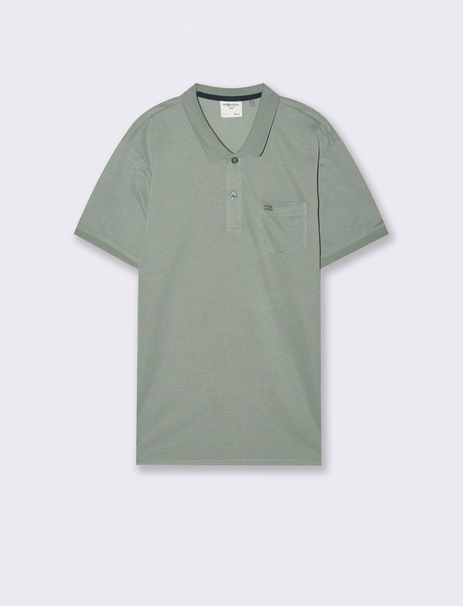 Polo basica con taschino e maniche corte - Verde