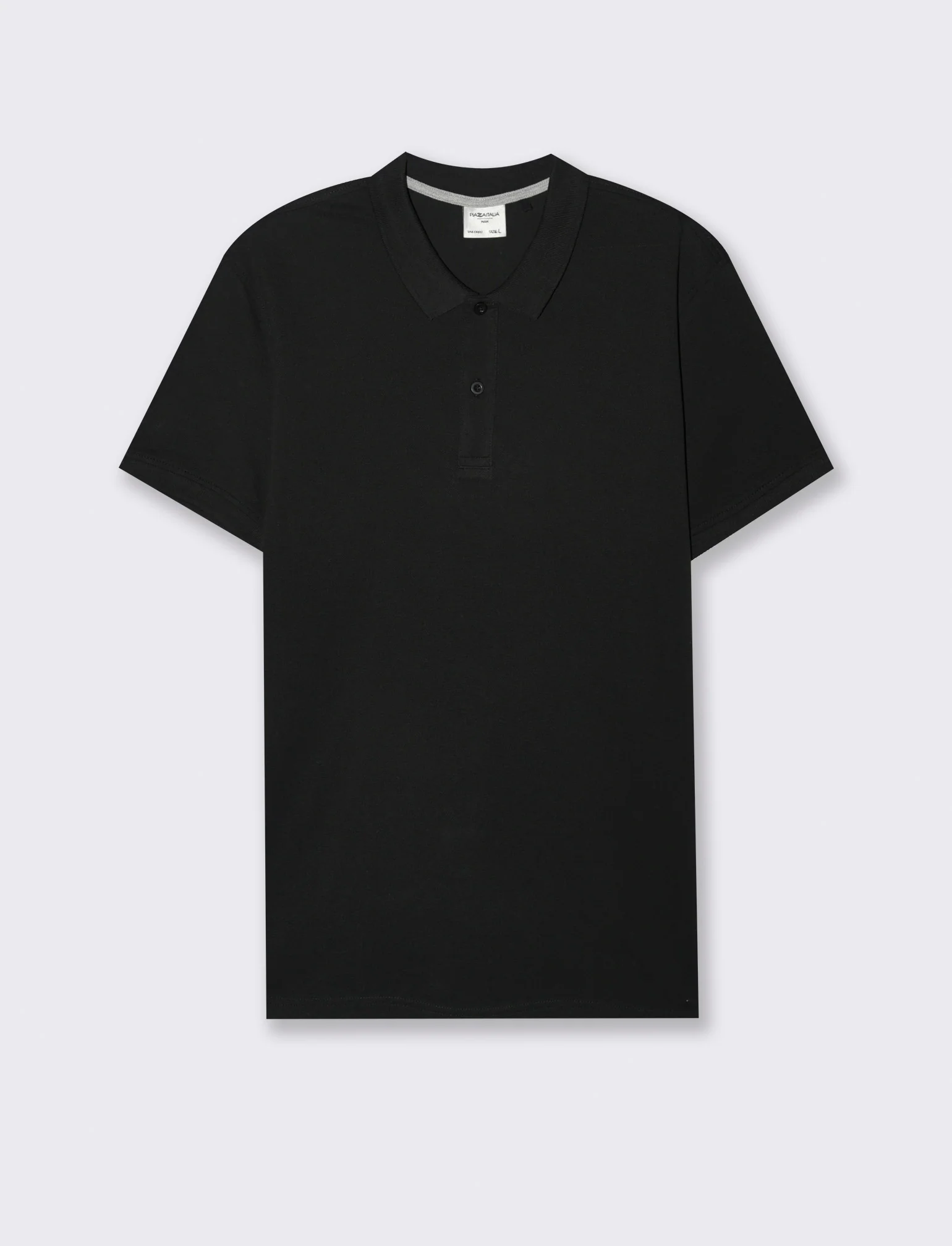 Polo basica in piquet da uomo - Nero - Image 4