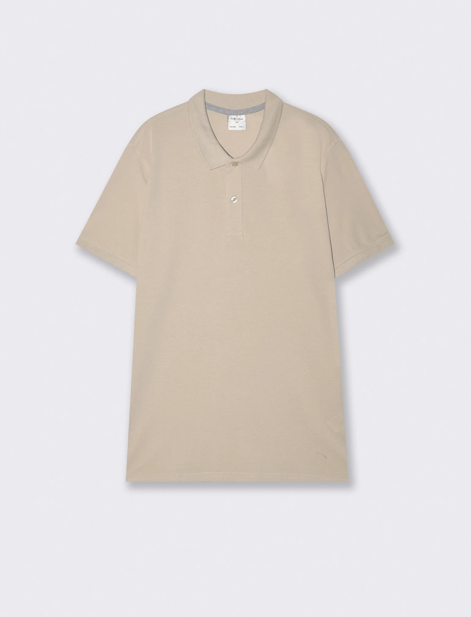 Polo Basica Regular Fit in Piquet - Sabbia