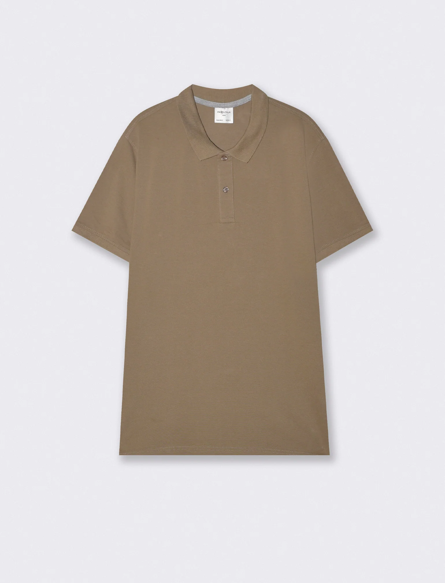 Polo Basica Regular Fit in Piquet - Verde kaki