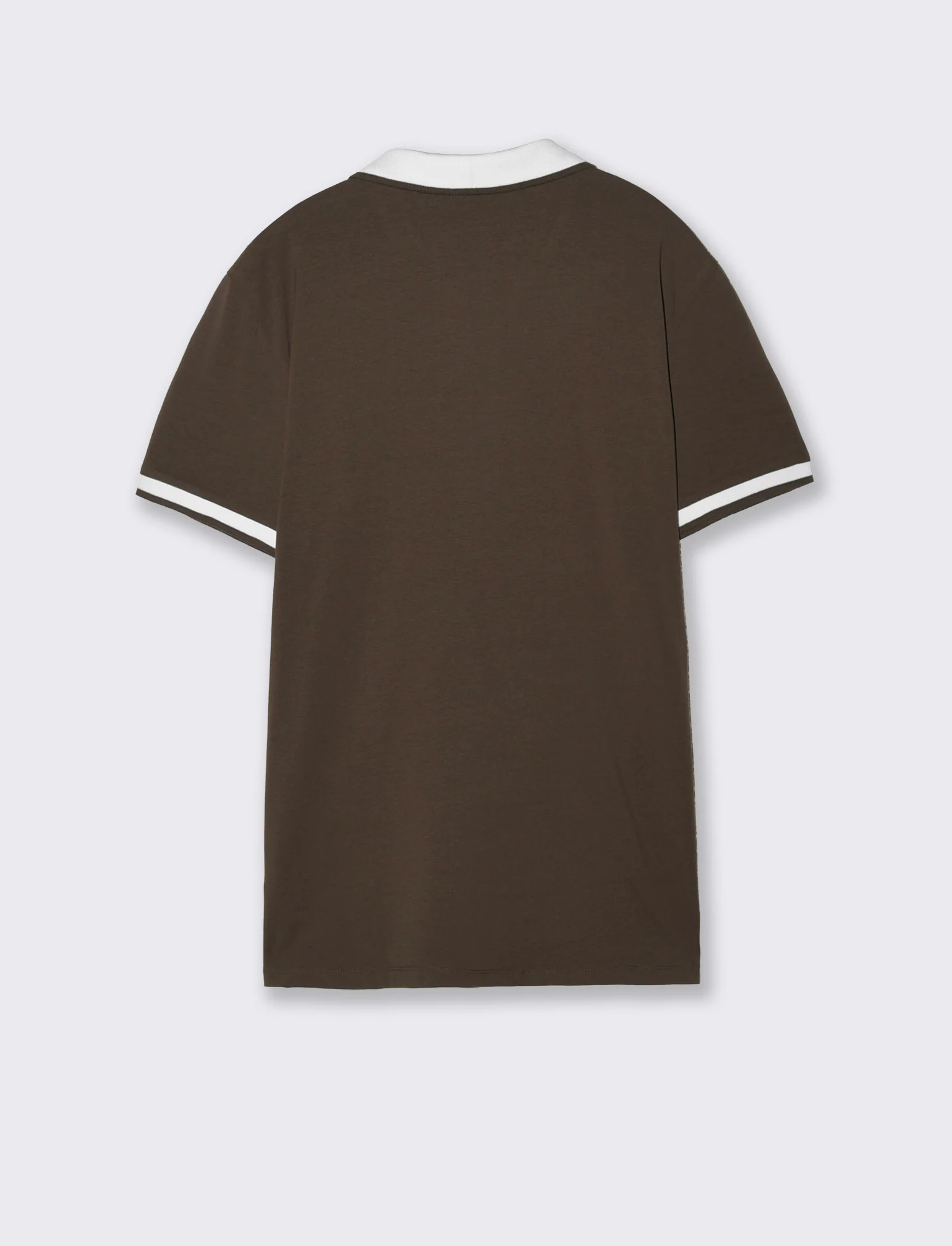 Polo Collo Derby in Cotone Elasticizzato - Moro - Image 2