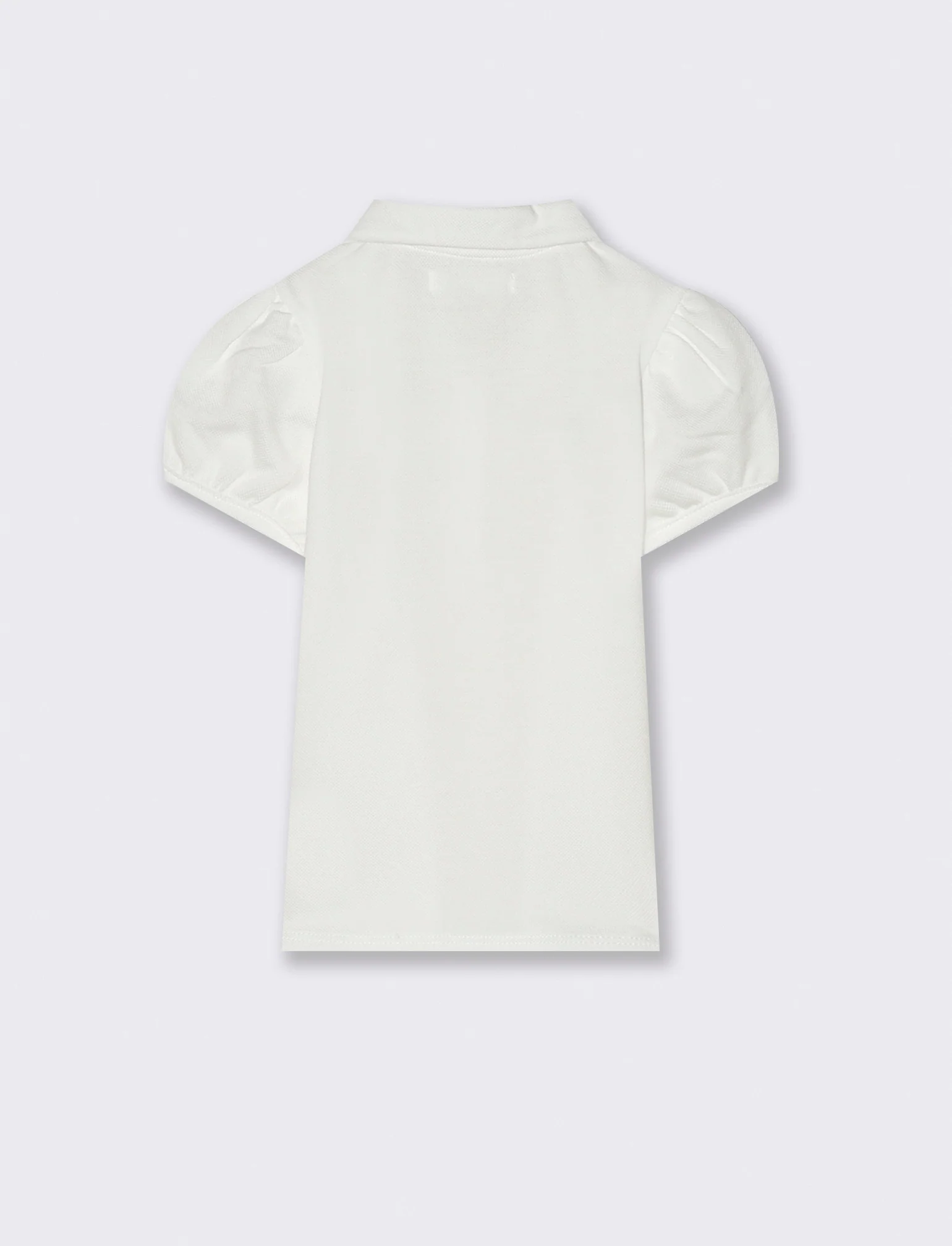 Polo con bottoncini da neonata - Bianco - Image 2