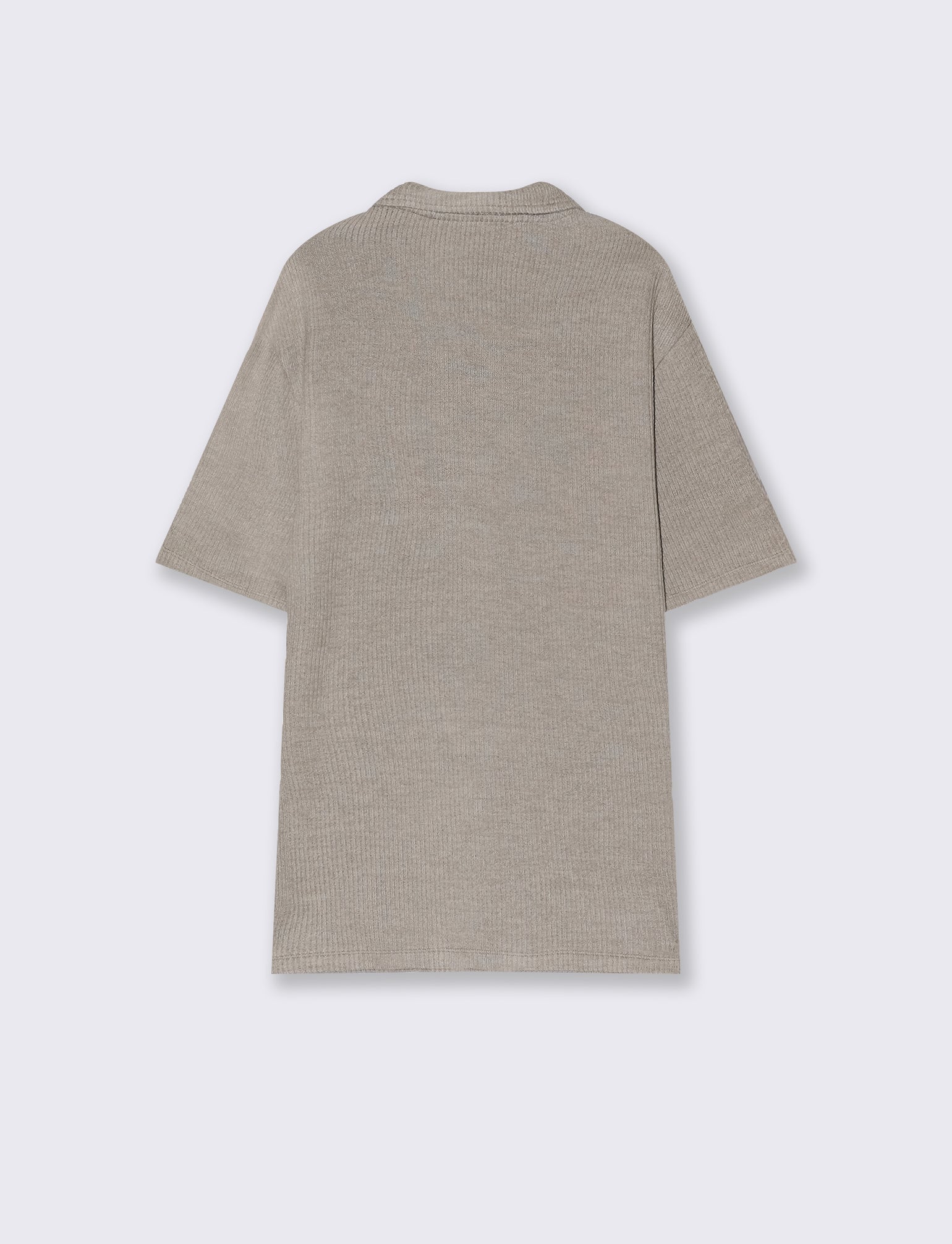 Polo con struttura a maglia da uomo - Verde salvia - Image 2