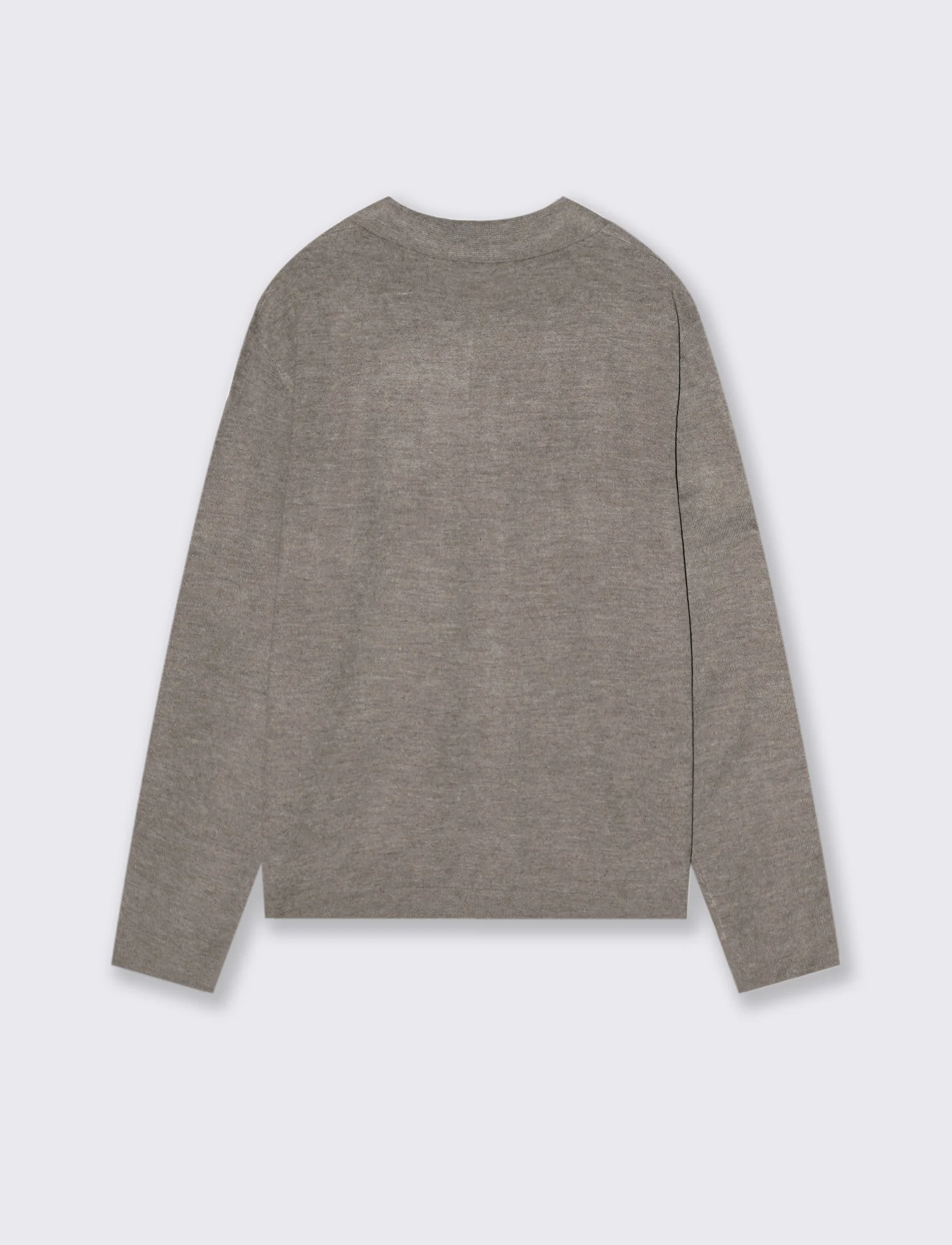 POLO IN MAGLIA EFFETTO LANA - Grigio fango - Image 2