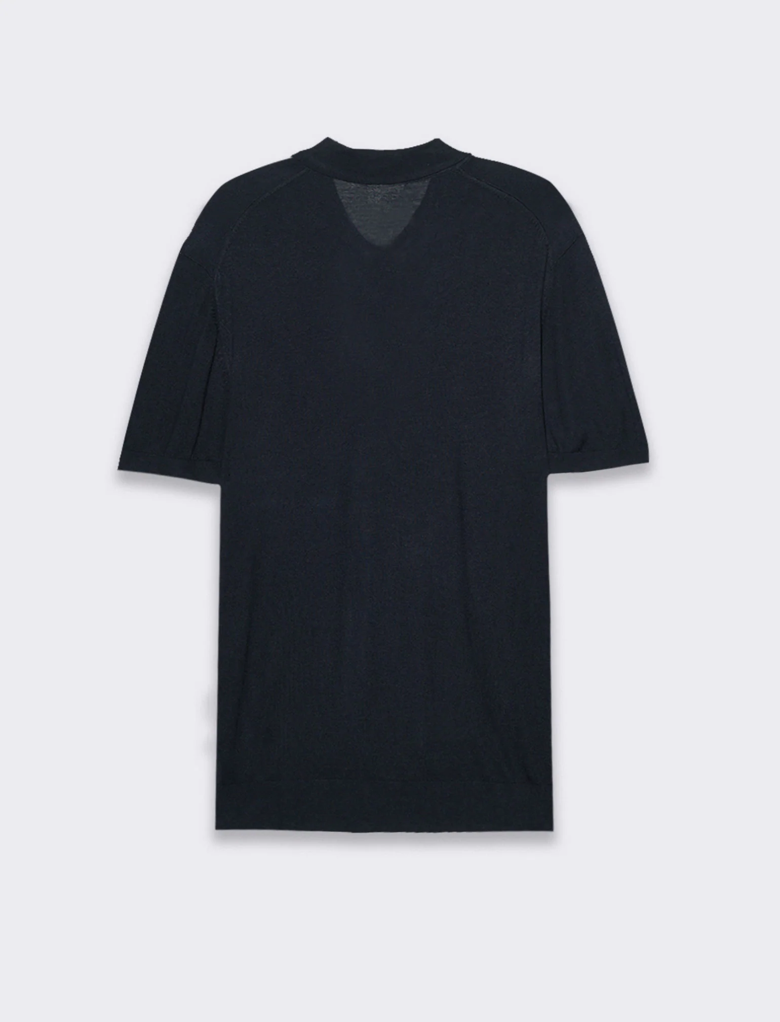 Polo in maglia sottile da uomo - Blu - Image 4