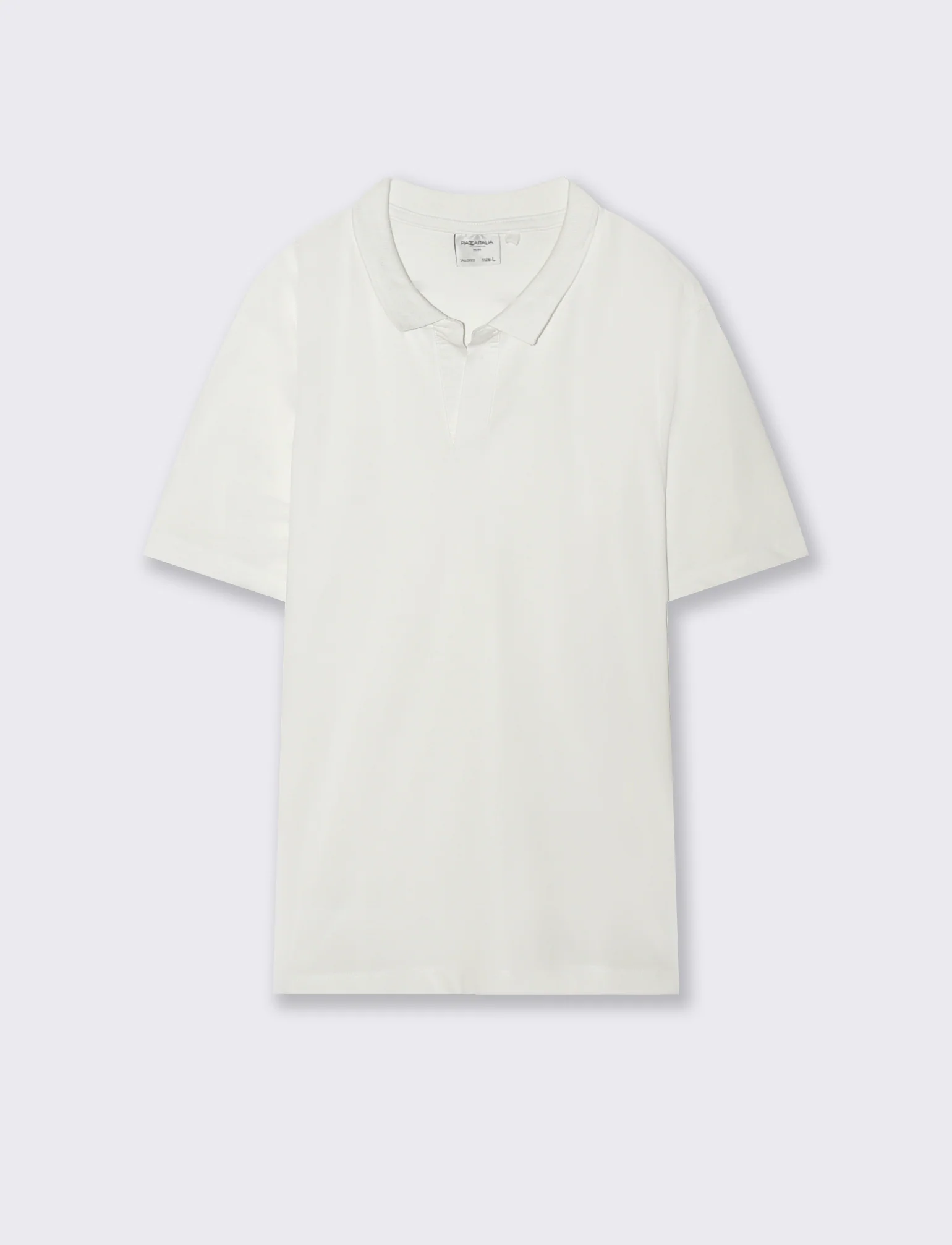 Polo in piquet elasticizzato premium - Bianco