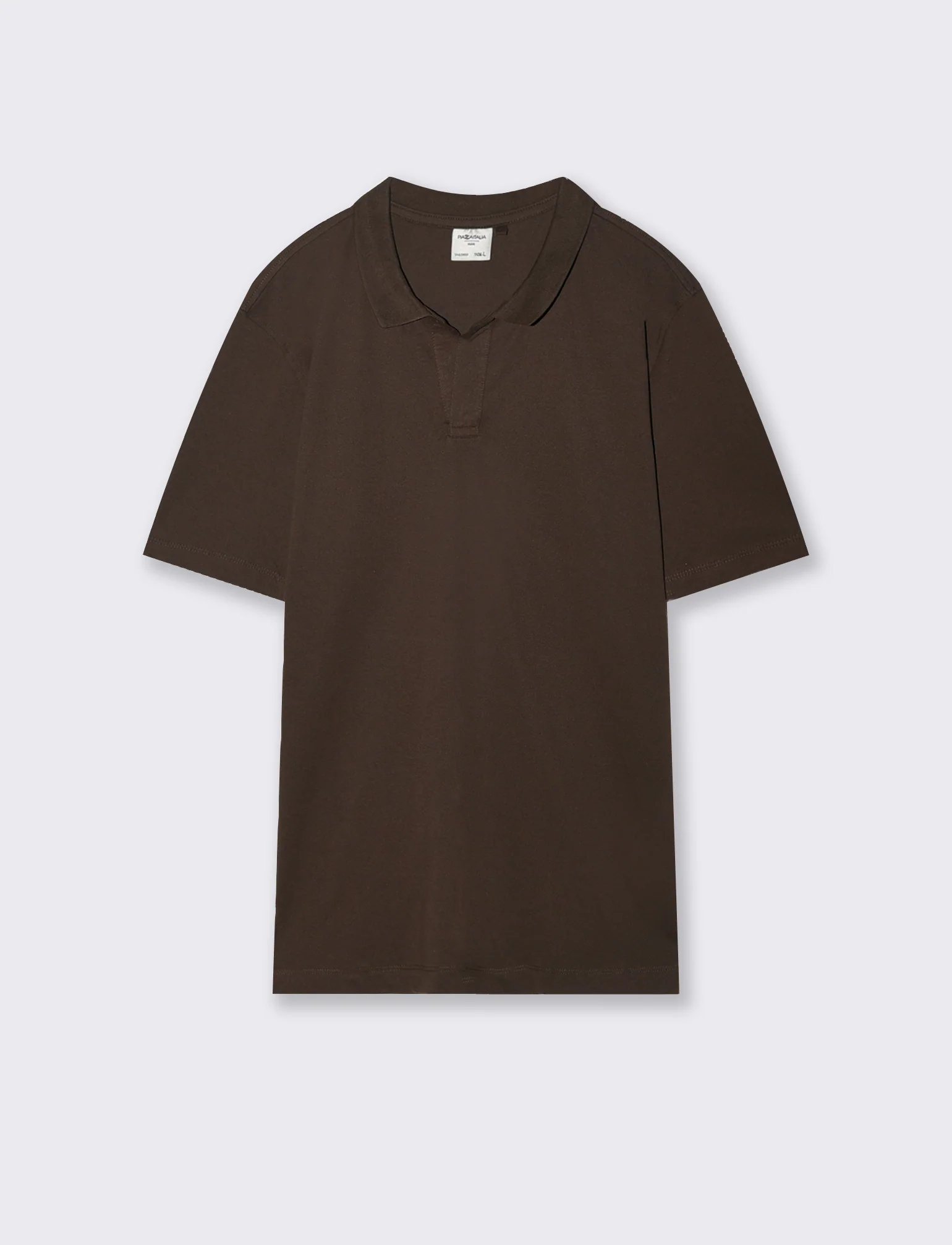 Polo in piquet elasticizzato premium - Moro - Image 2