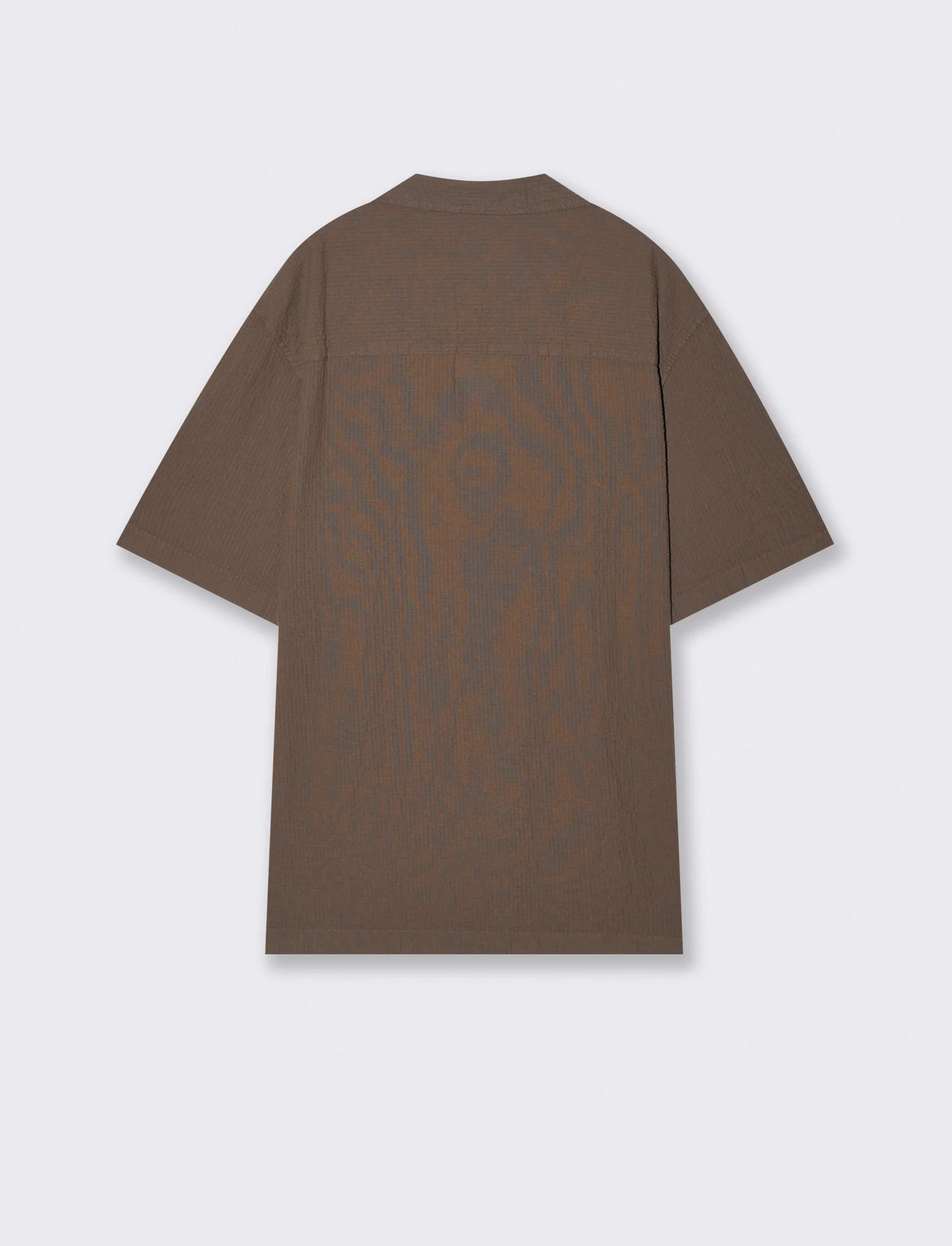 Polo jacquard effetto garza maniche corte - Grigio fango - Image 2