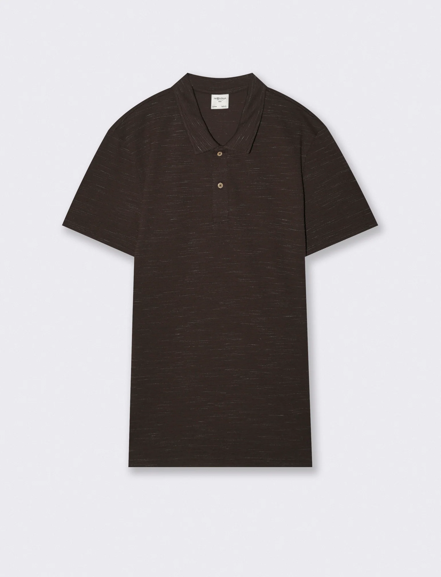 Polo Slub Injected con Colletto a Revers - Moro
