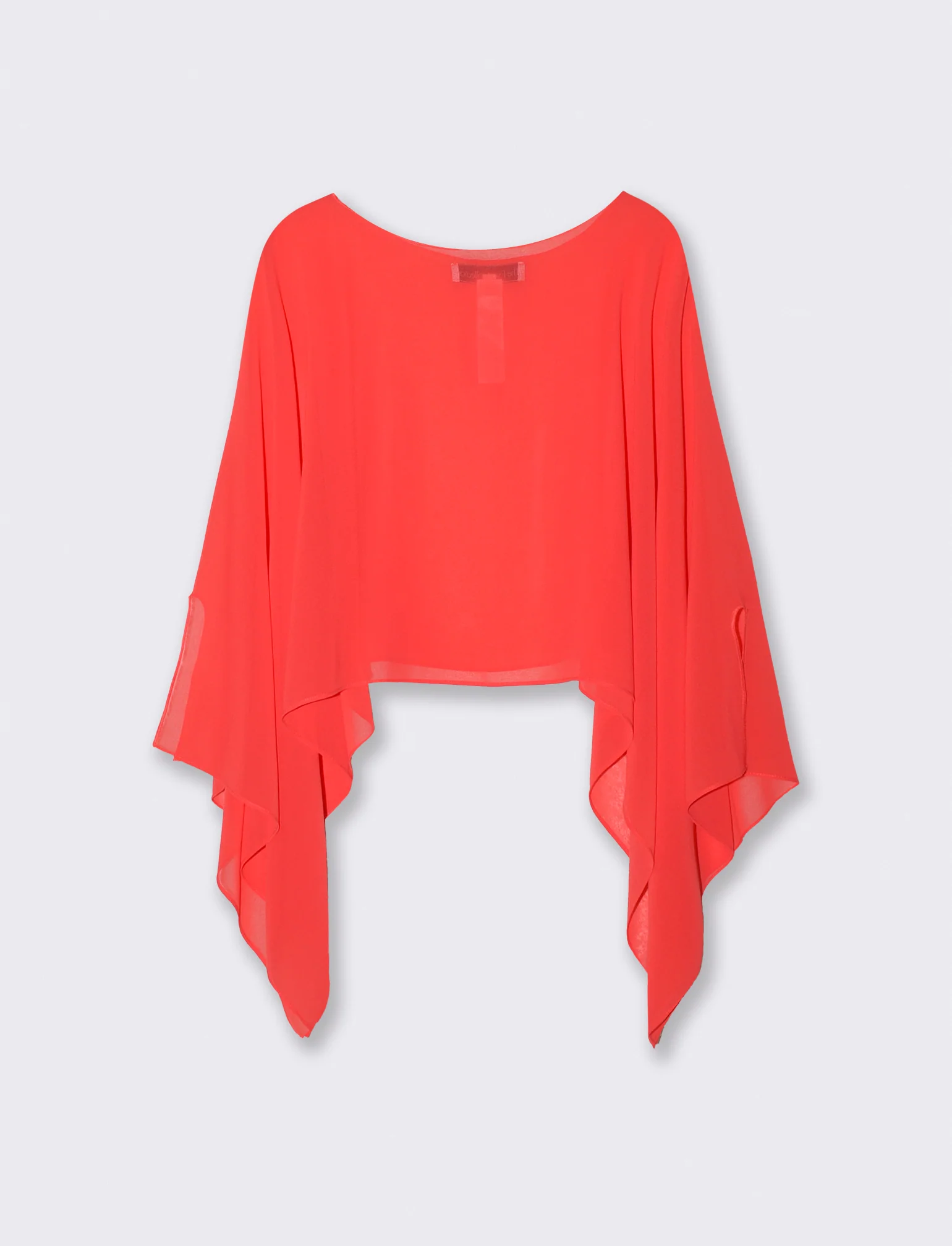 Poncho Mantella con Scollo a Barca - Aragosta - Image 2