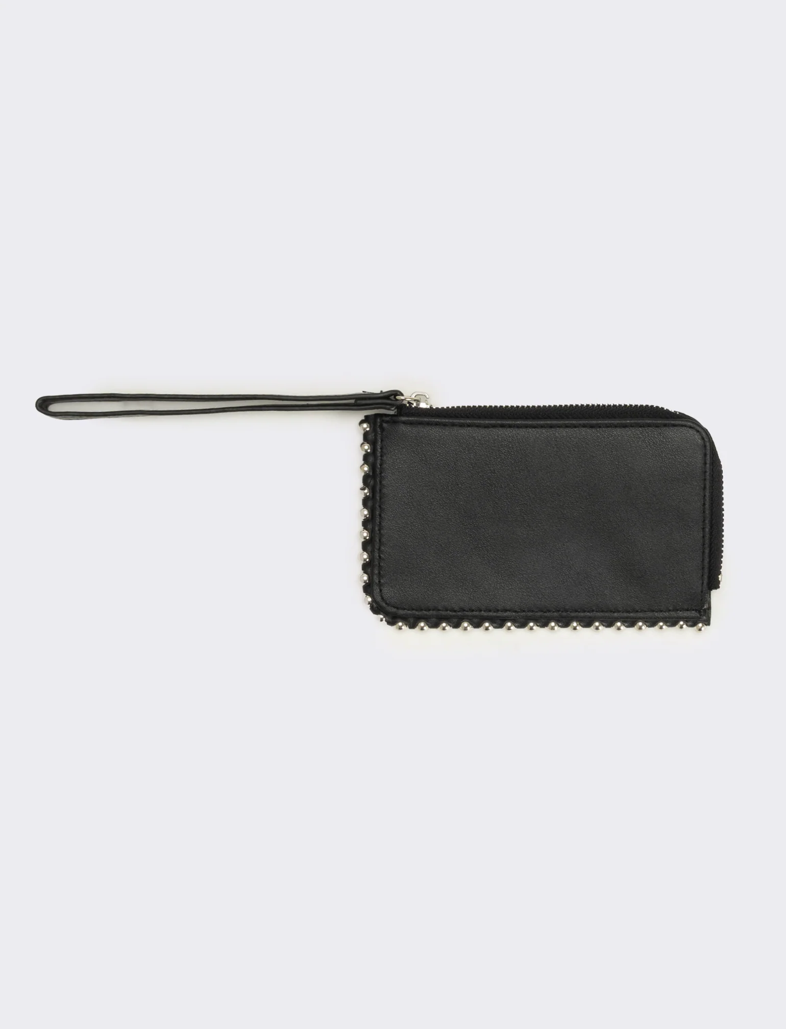 Portacarte con borchie rettangolare - Nero