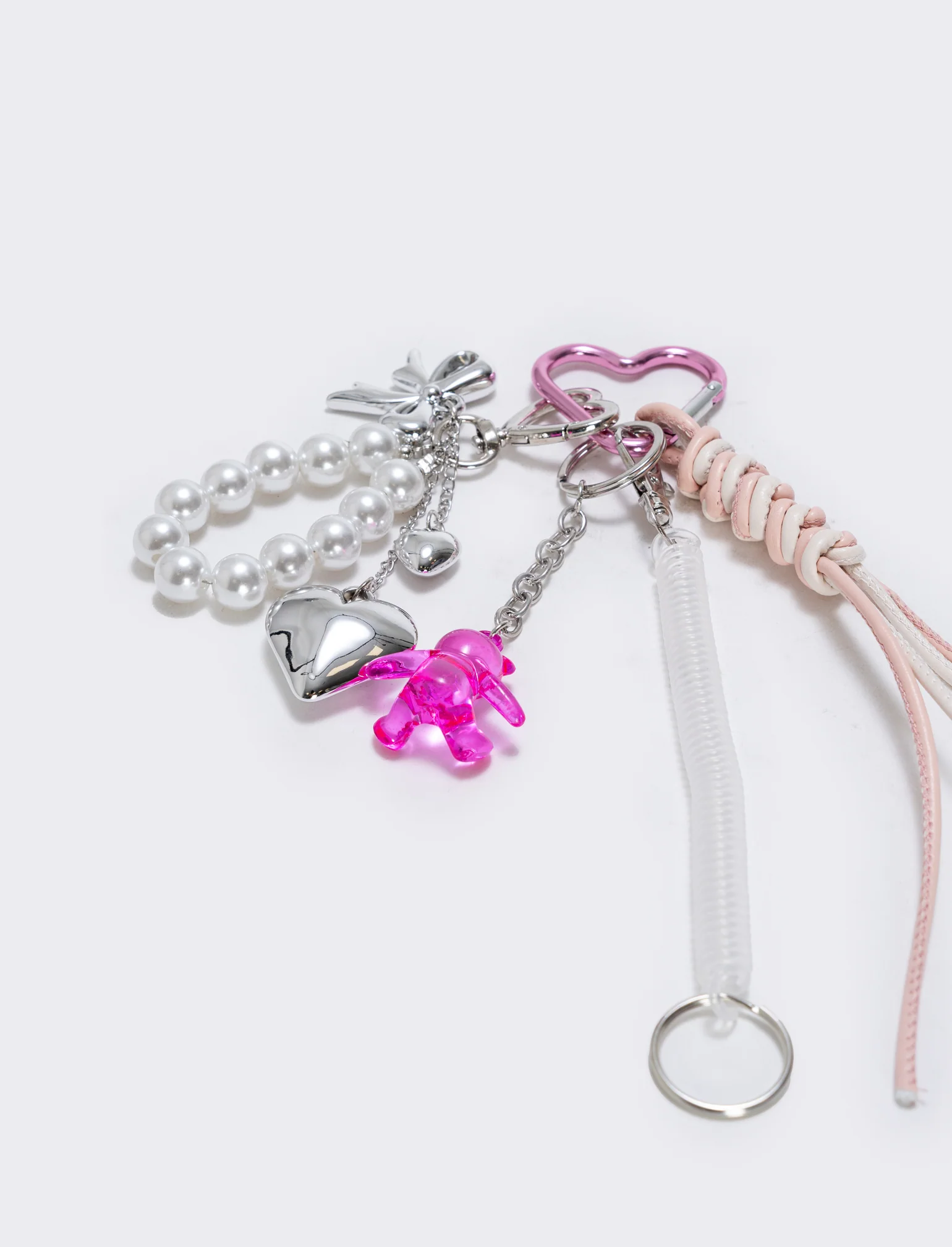 Portachiavi con ciondoli vari soggetti - Rosa - Image 2