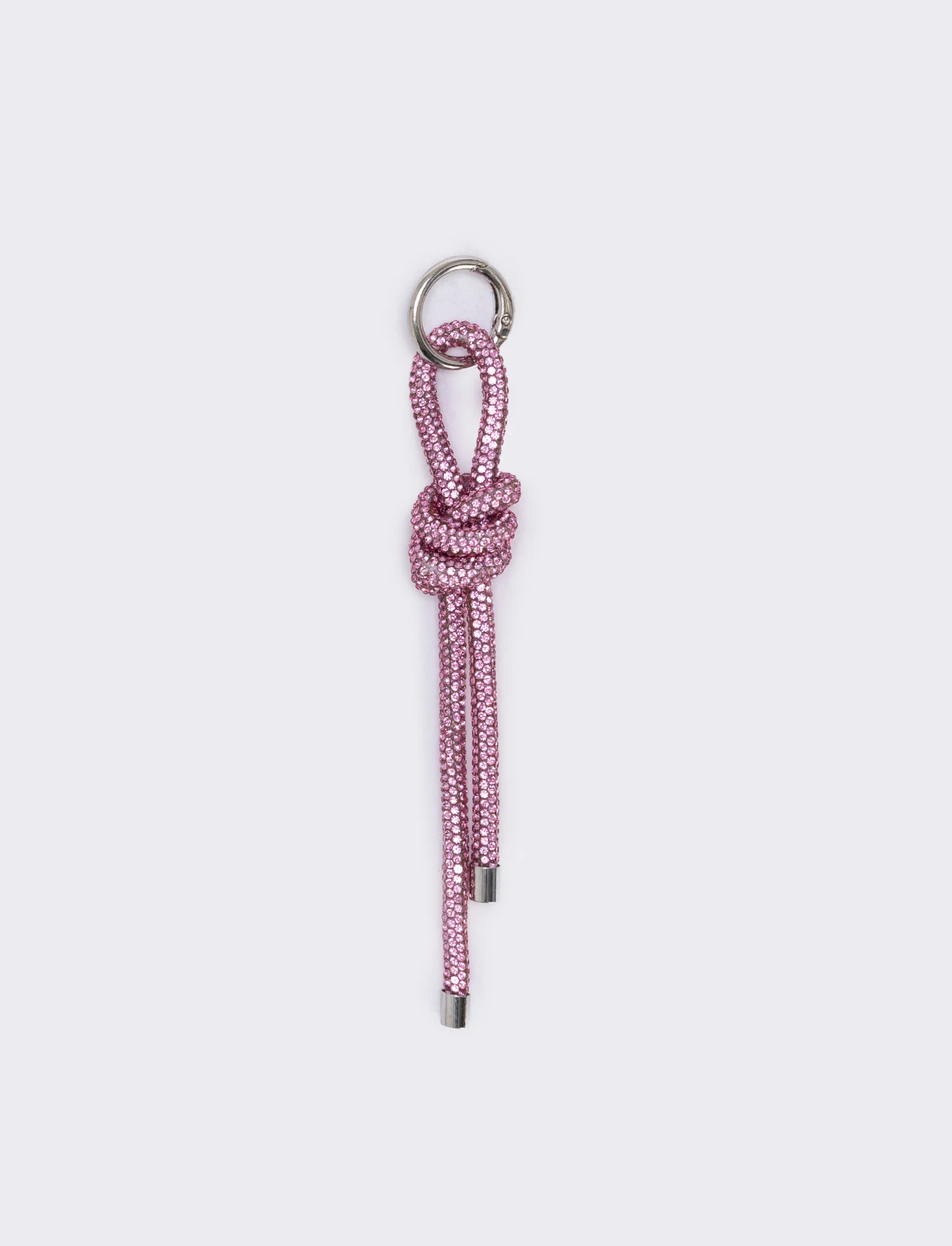 Portachiavi con nodo strass - Rosa