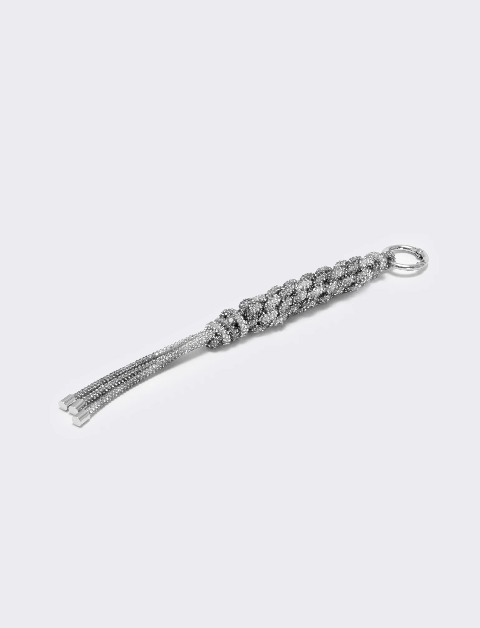 Portachiavi Scooby Tubolare con Strass - Argento - Image 2