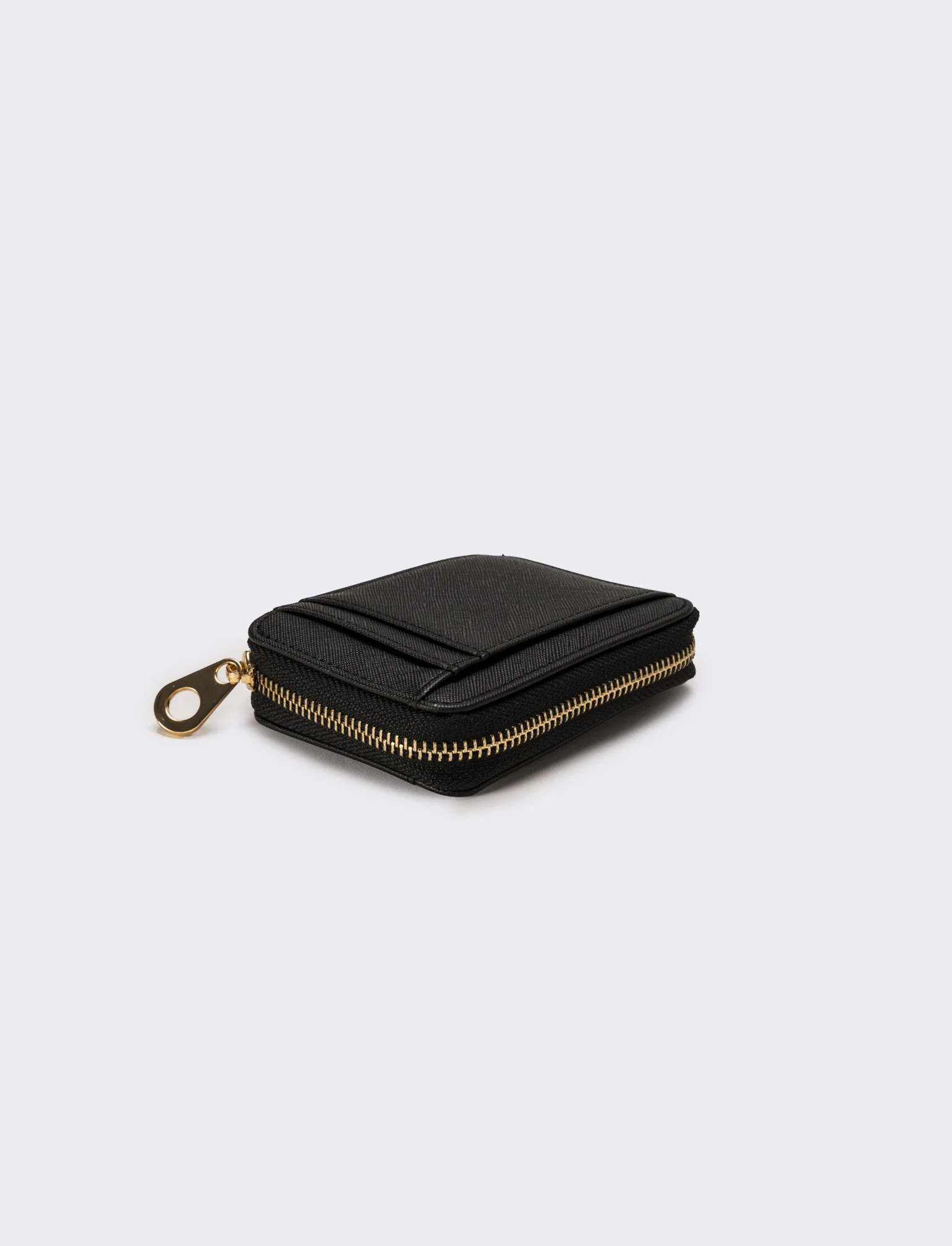 Portafogli donna con zip intorno - Nero - Image 2