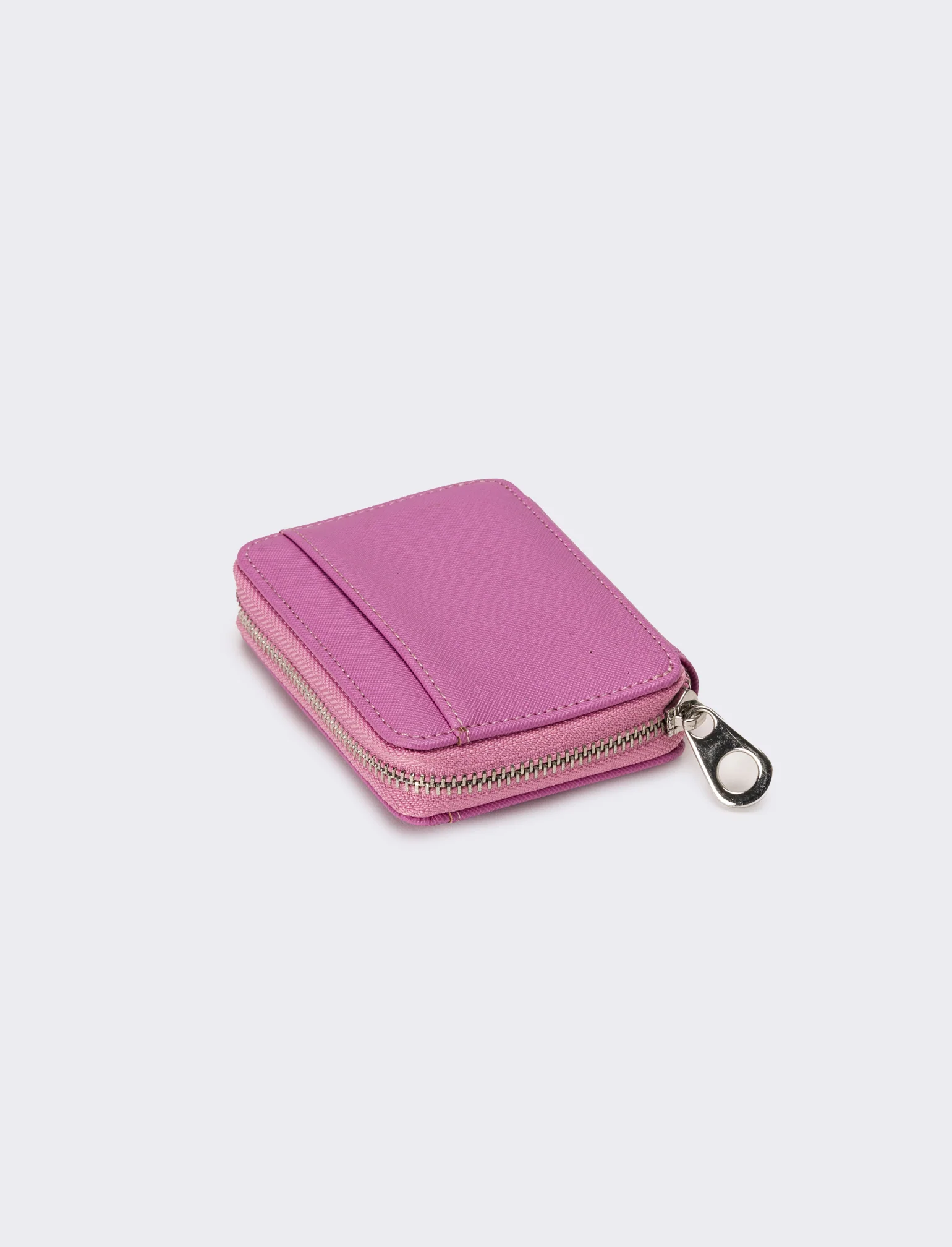 Portafogli donna con zip intorno - Rosa - Image 2
