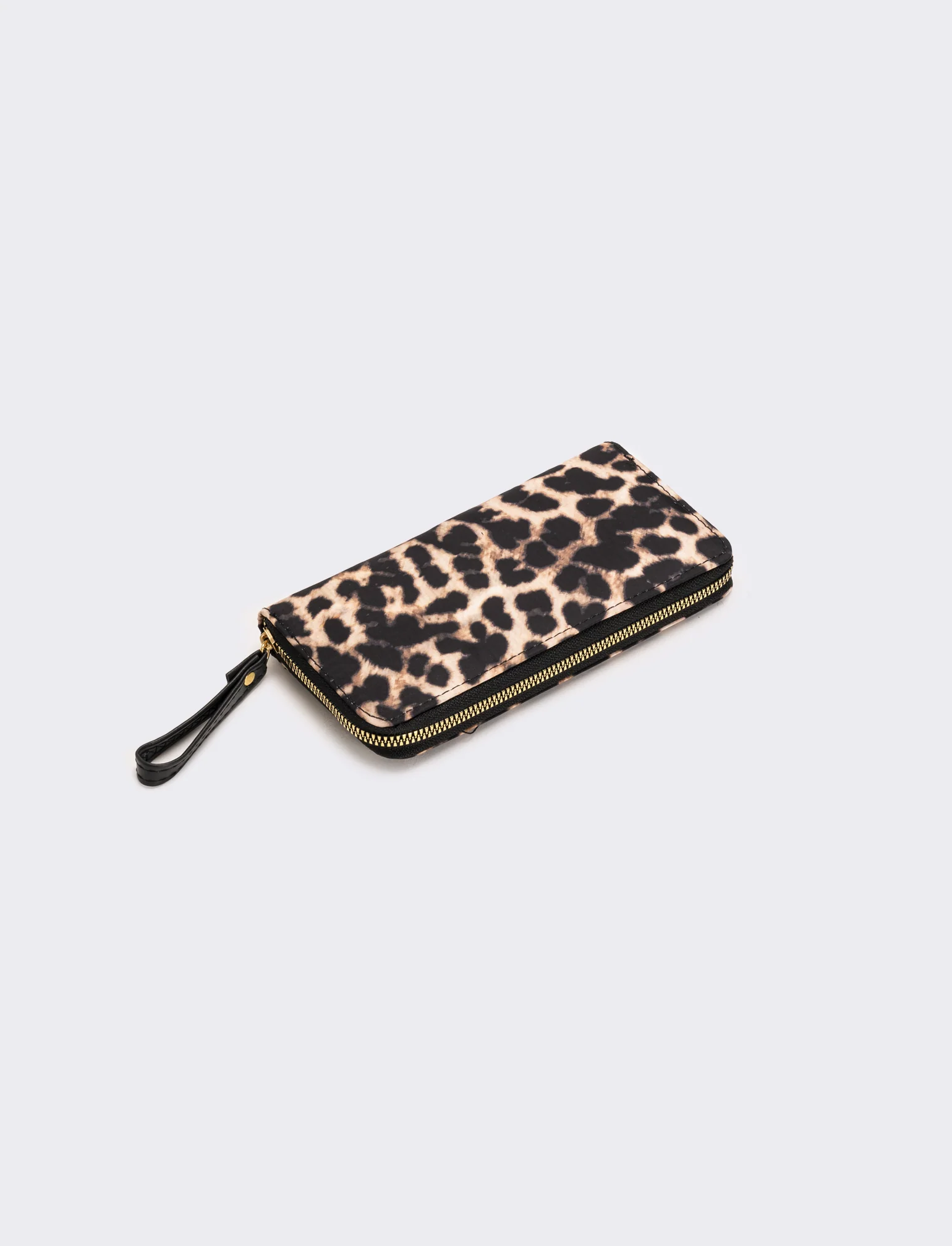 Portafogli donna leopardato in nylon con zip - Leopardato - Image 2