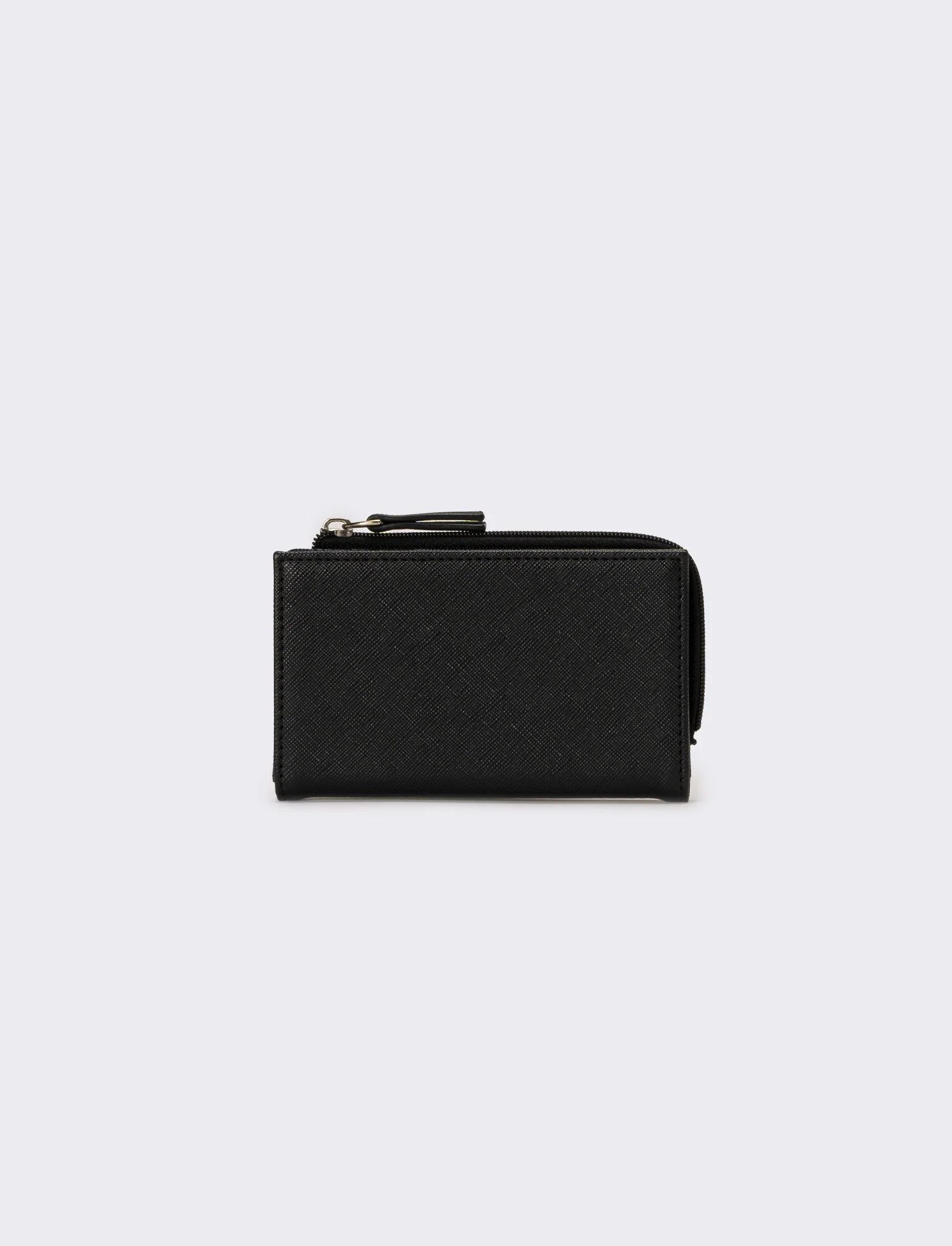 Portafogli uomo con zip portacarte - Nero