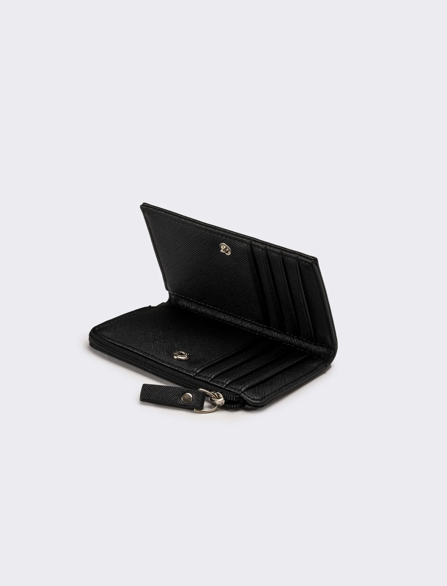 Portafogli uomo con zip portacarte - Nero - Image 2