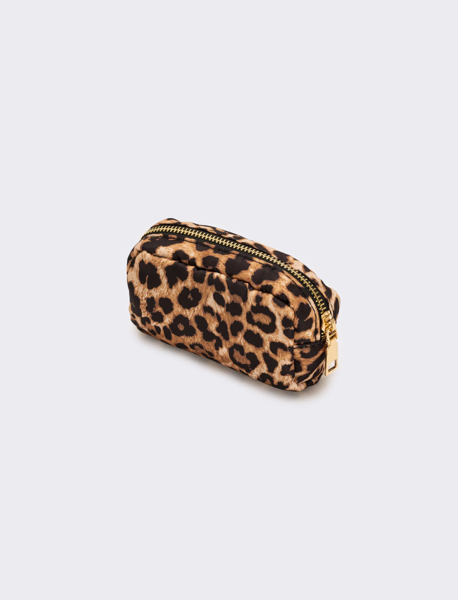 Portamonete donna in nylon con zip - Leopardato - Image 2
