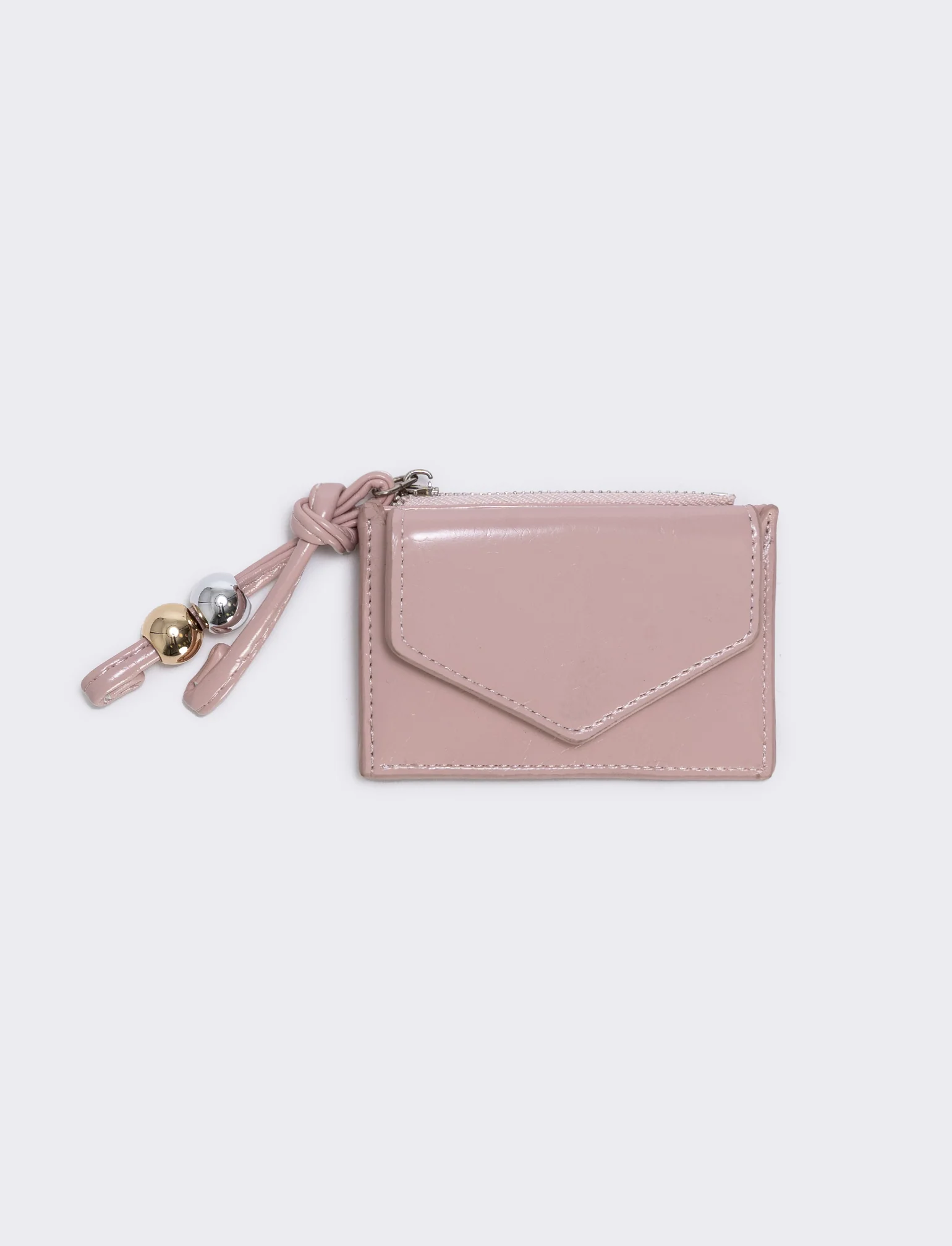 Portamonete lucido con taschina per lei - Rosa