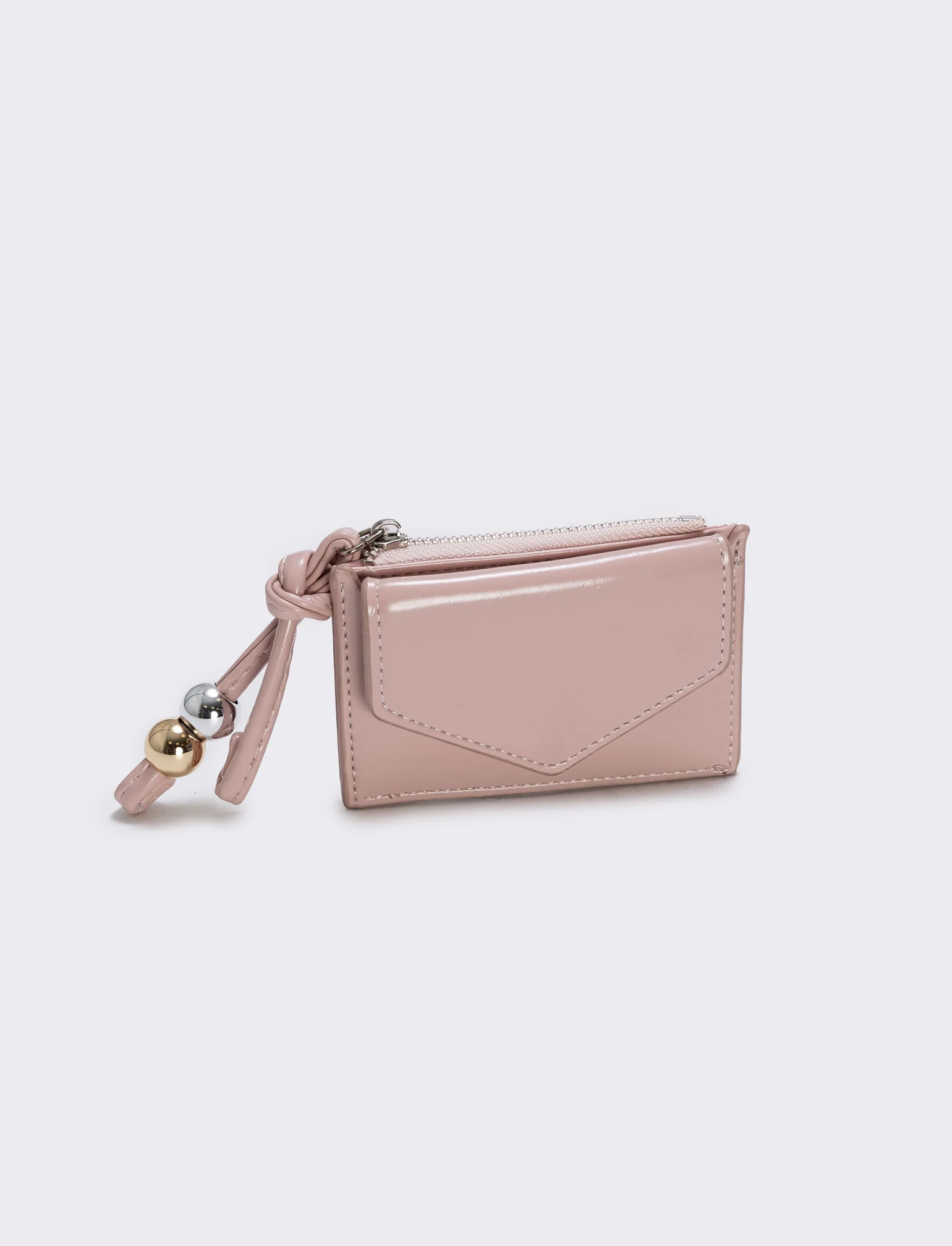 Portamonete lucido con taschina per lei - Rosa - Image 2