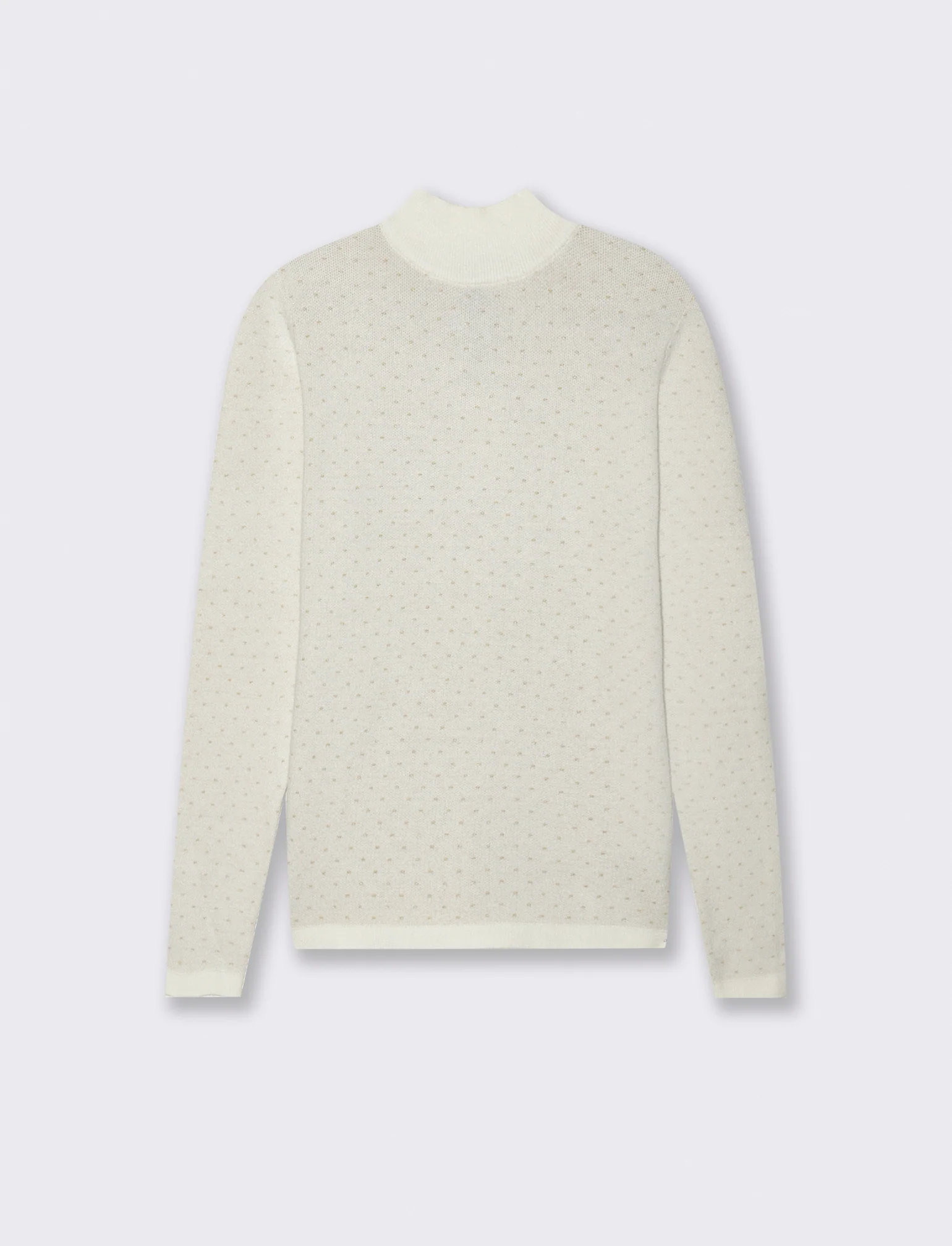 PULLOVER A COLLO ALTO - Avorio