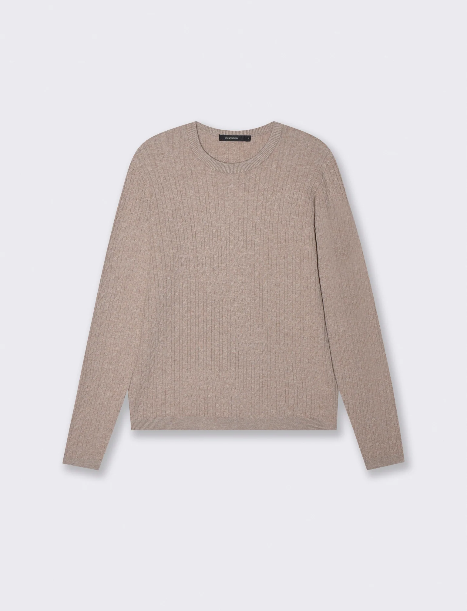 PULLOVER A TRECCE - Beige grano