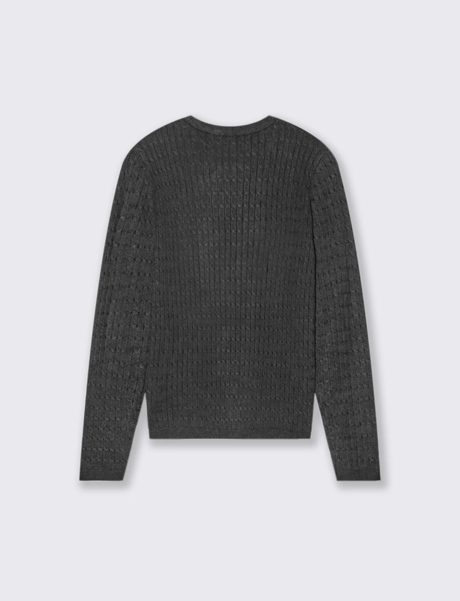 PULLOVER A TRECCE - Grigio antracite - Image 2