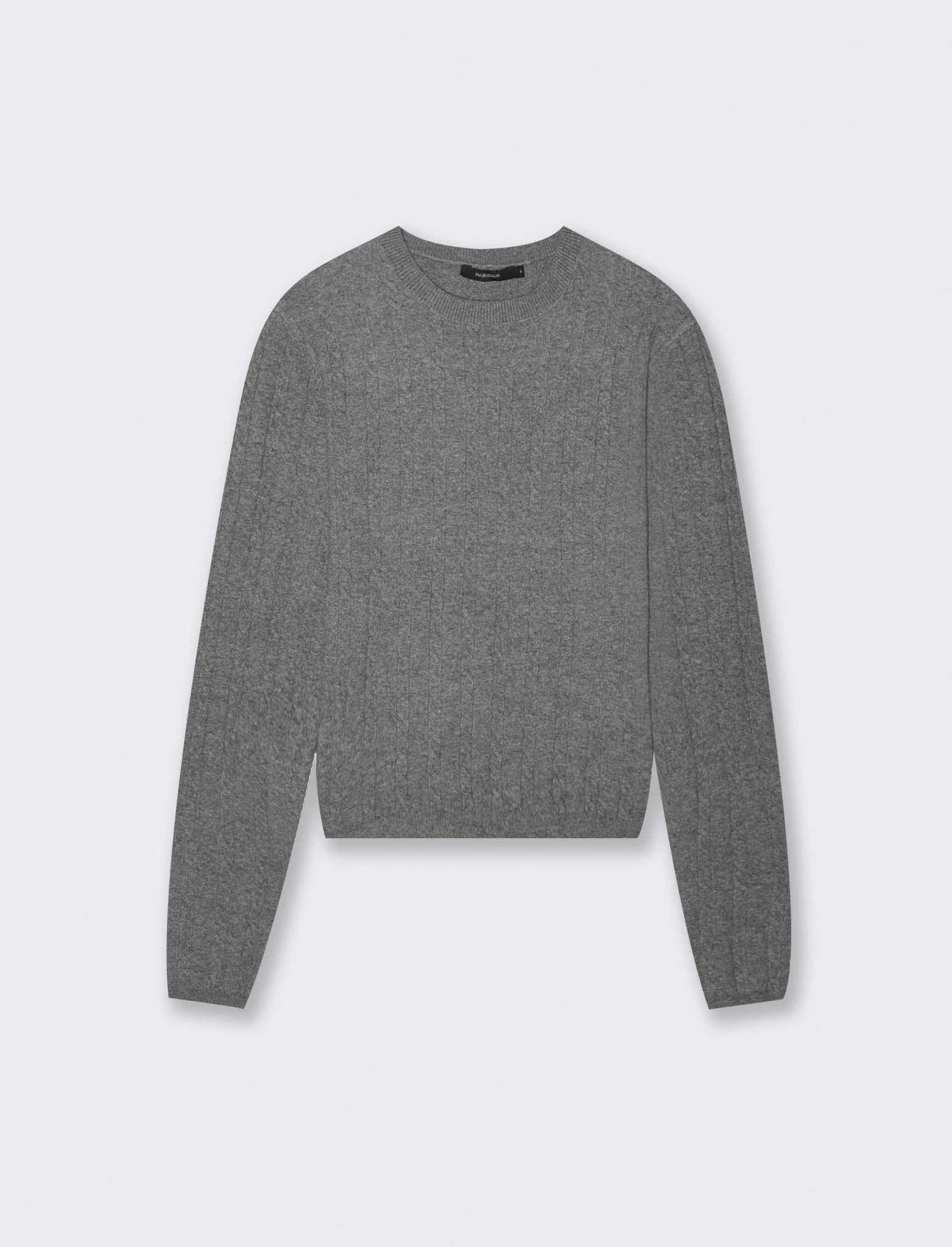 PULLOVER A TRECCE - Grigio melange