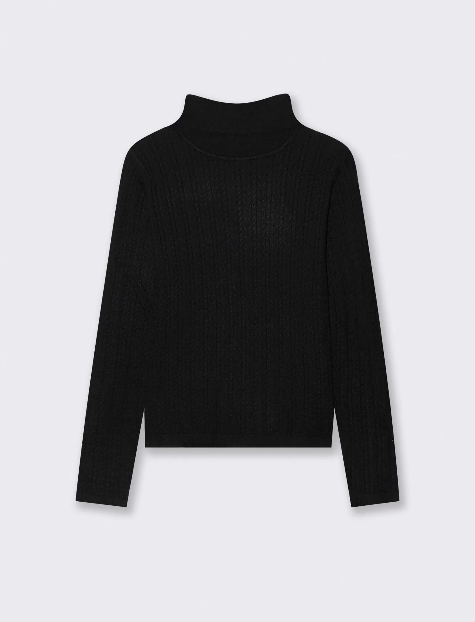 PULLOVER A TRECCE - Nero - Image 2