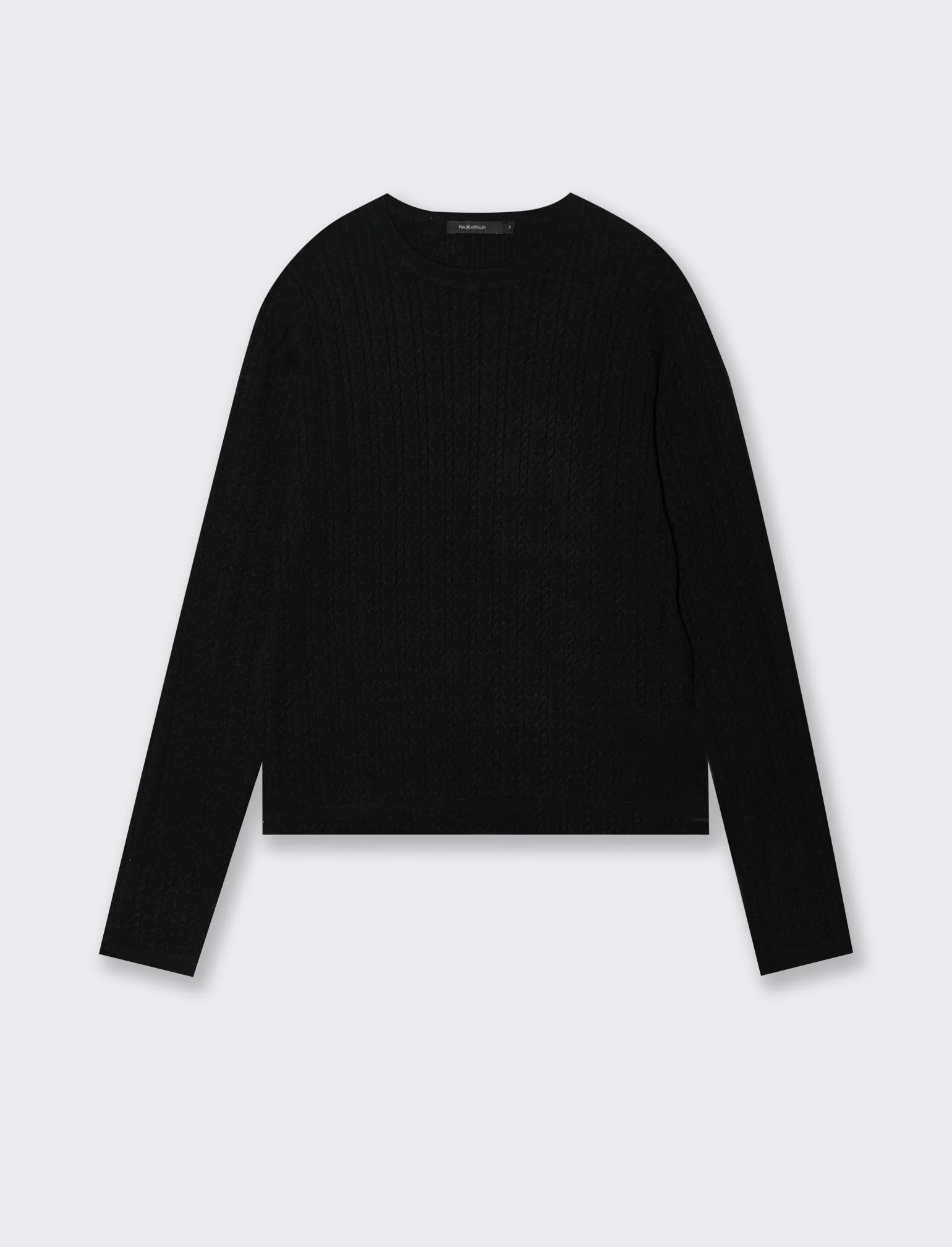 PULLOVER A TRECCE - Nero