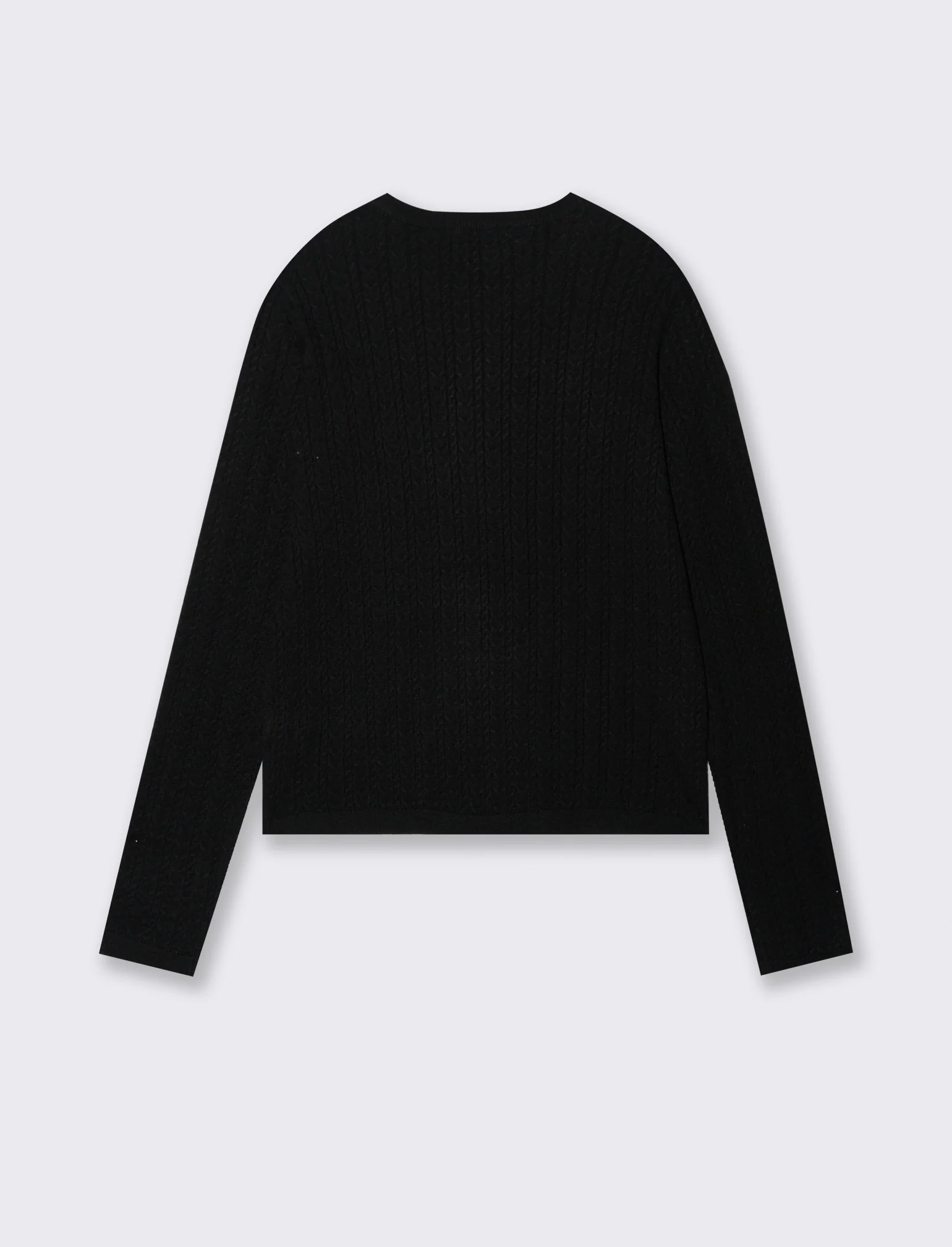 PULLOVER A TRECCE - Nero - Image 2