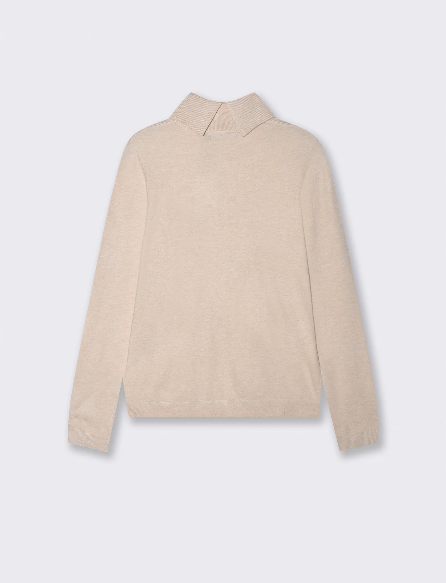 PULLOVER BASICO COLLO ALTO - Avorio - Image 2