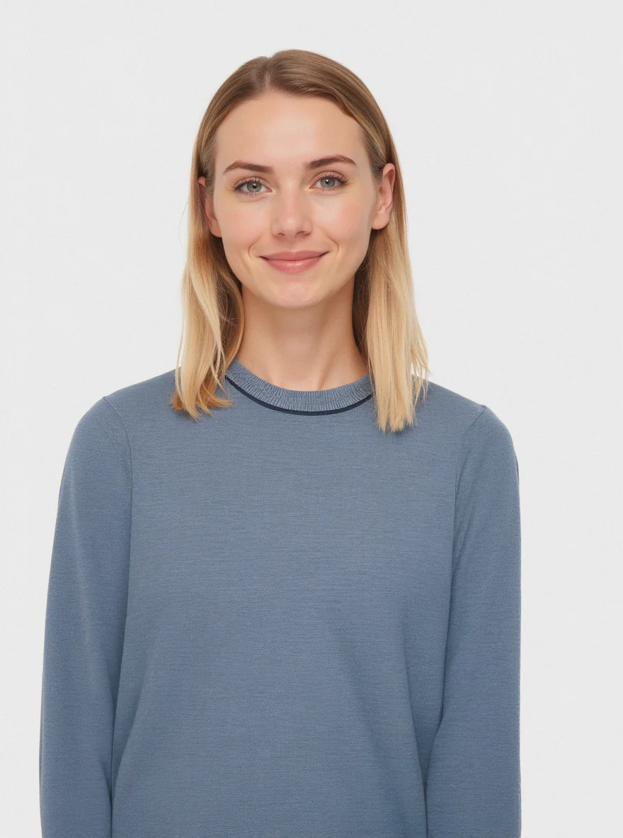 PULLOVER BASICO - Denim