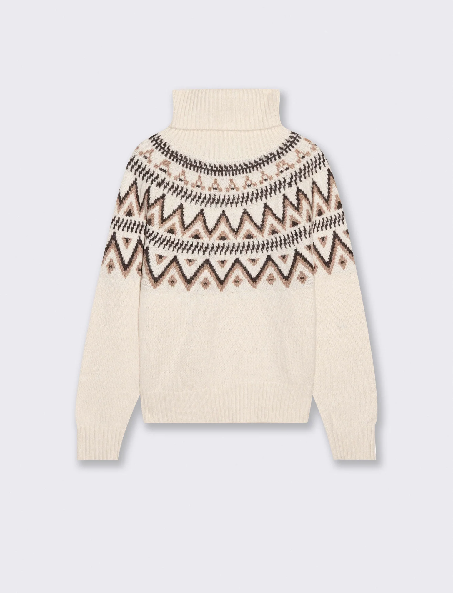 PULLOVER COLLO ALTO - Avorio - Image 2