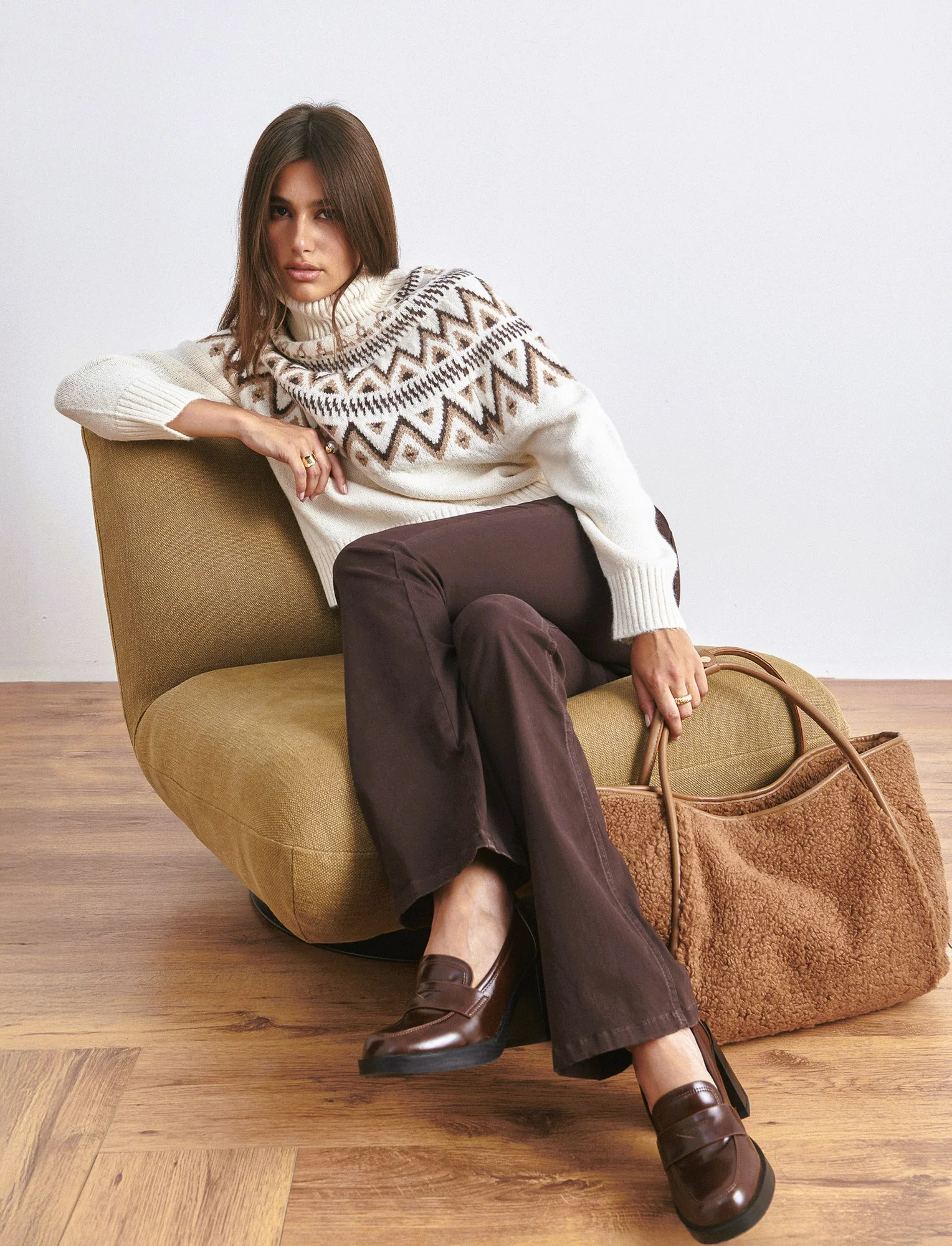 PULLOVER COLLO ALTO - Avorio - Image 4
