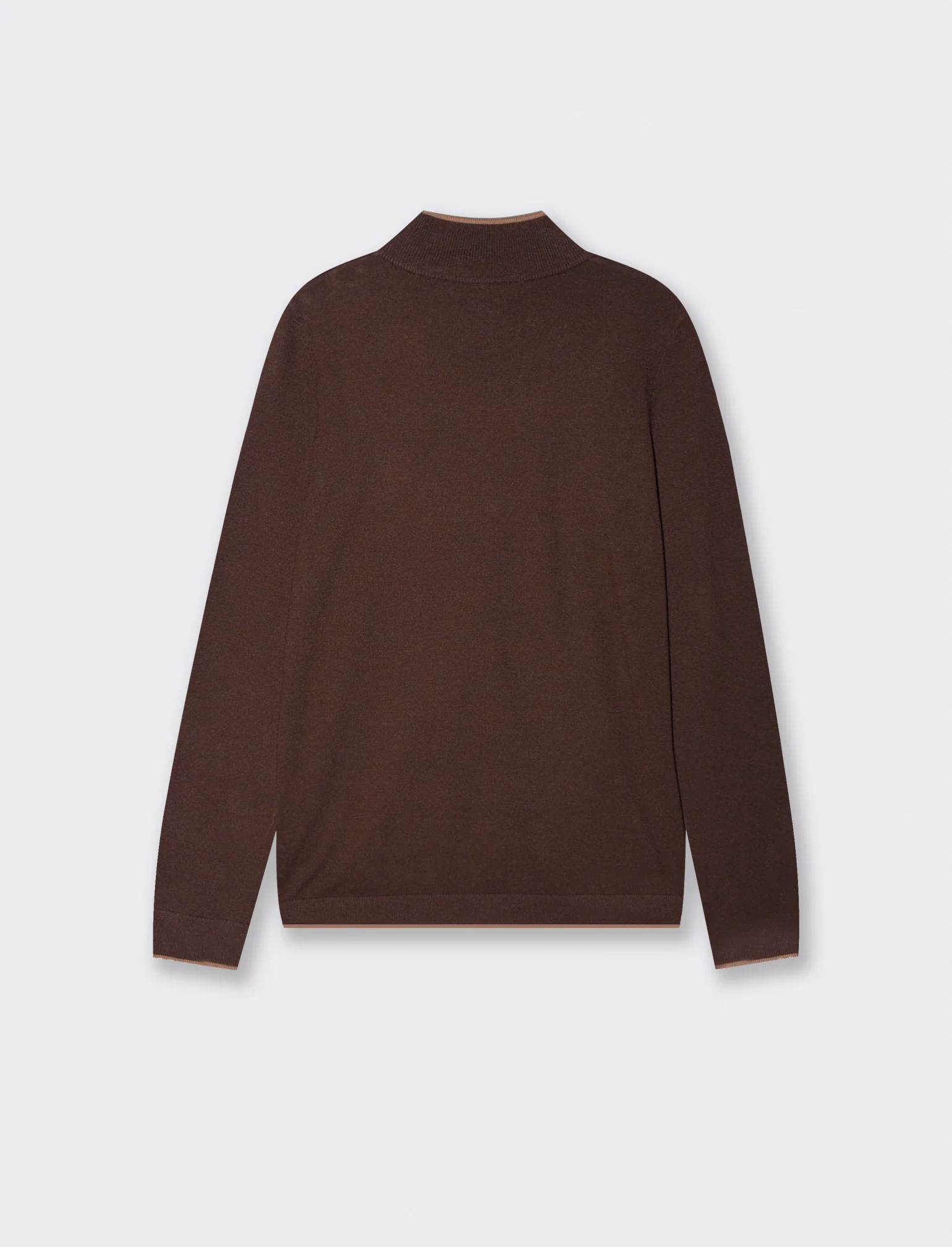 PULLOVER COLLO ALTO CON CONTRASTO - Moro - Image 2